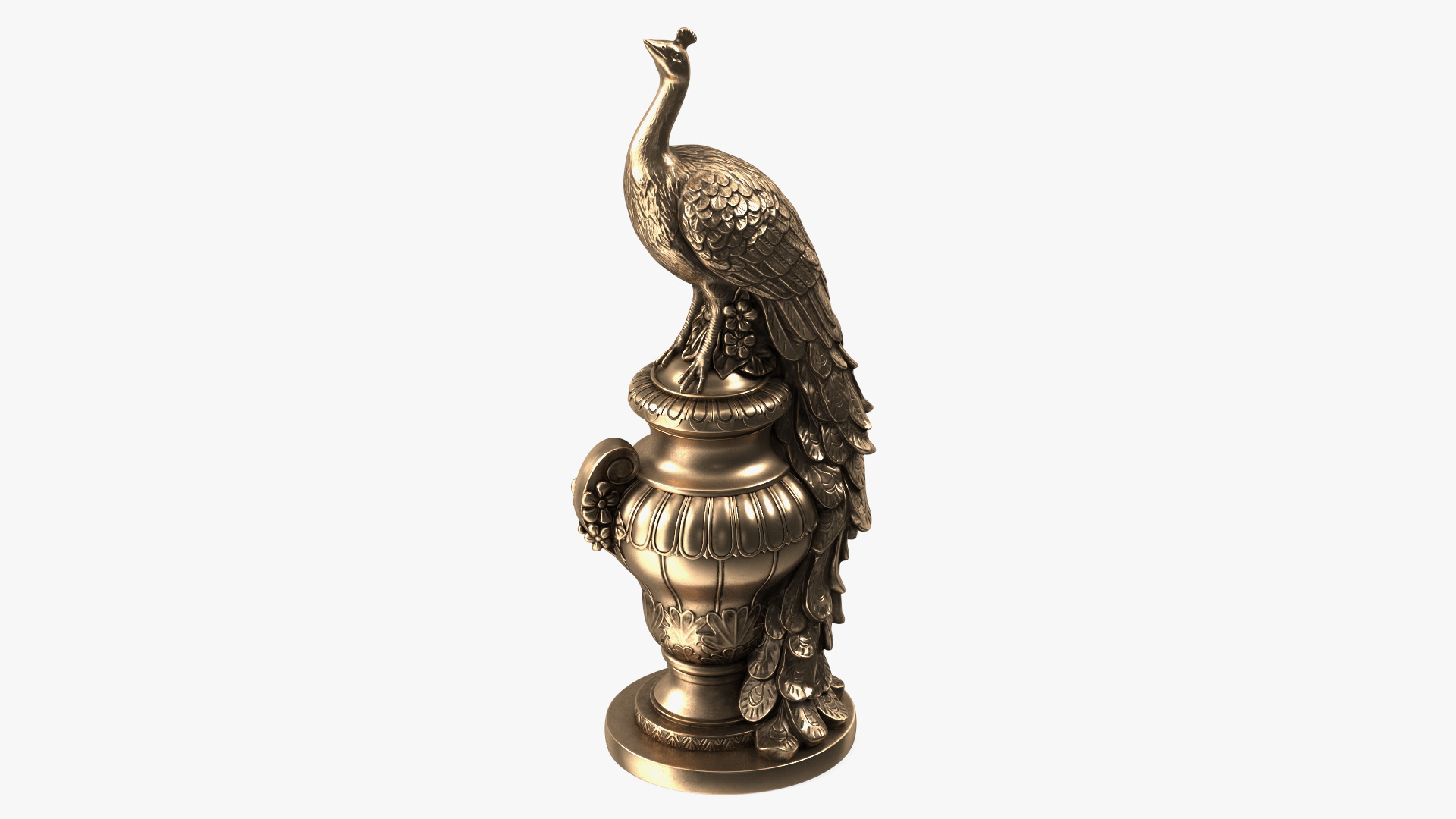 Peacock Cast Bronze 3D model