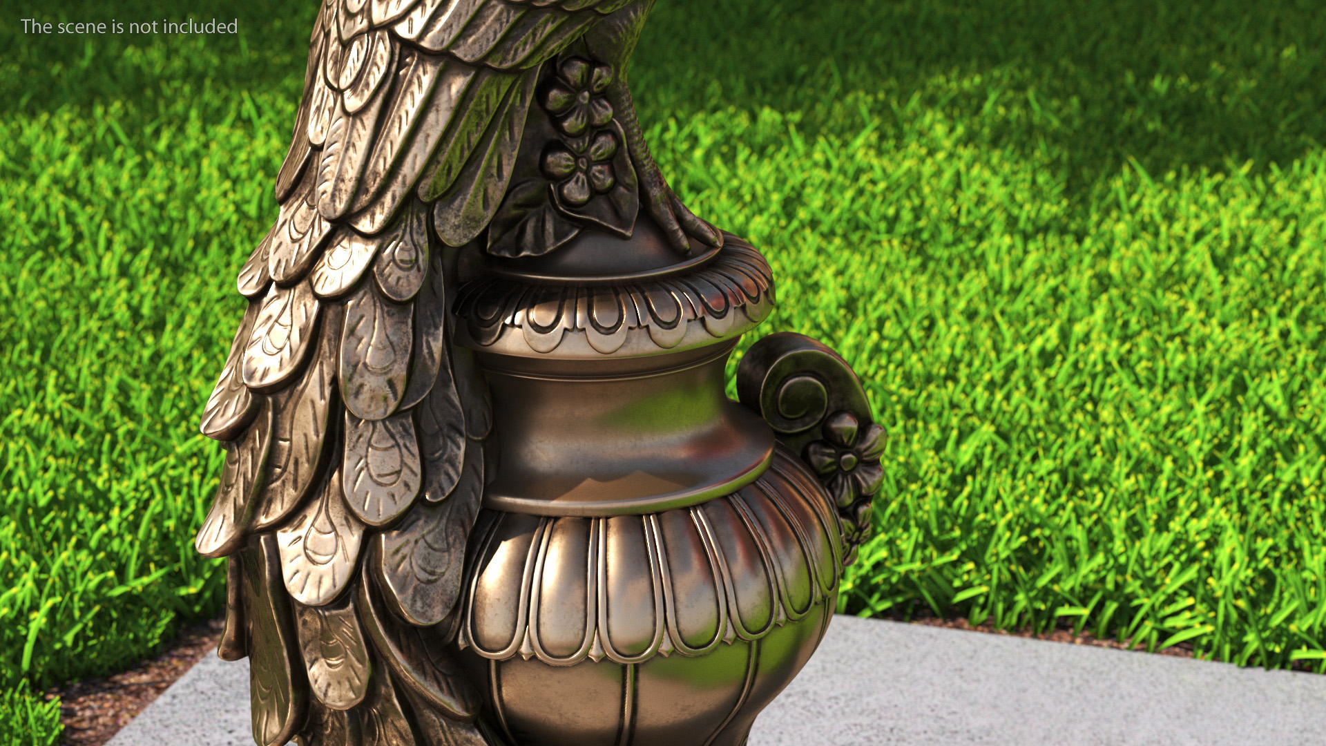 Peacock Cast Bronze 3D model