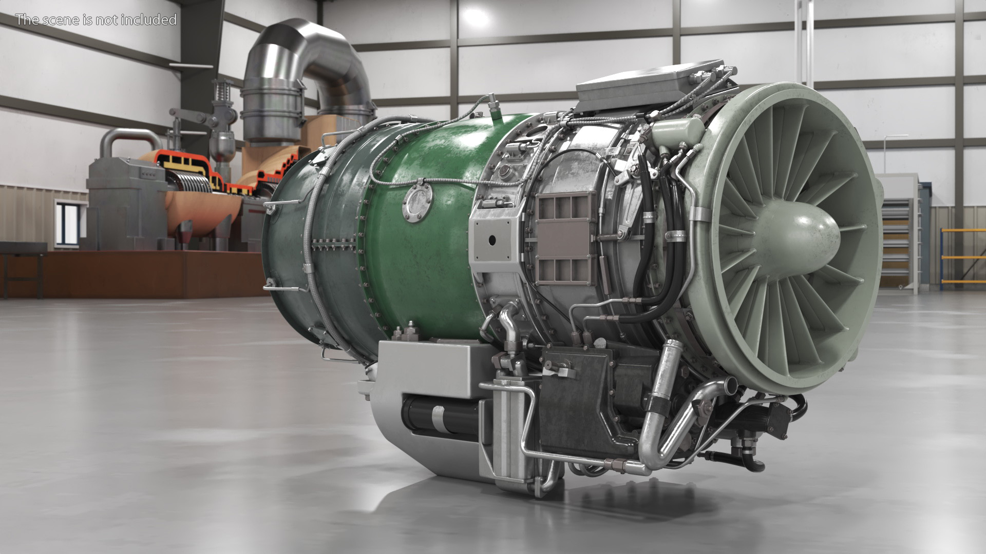 Jet Engine Turbine J85 3D