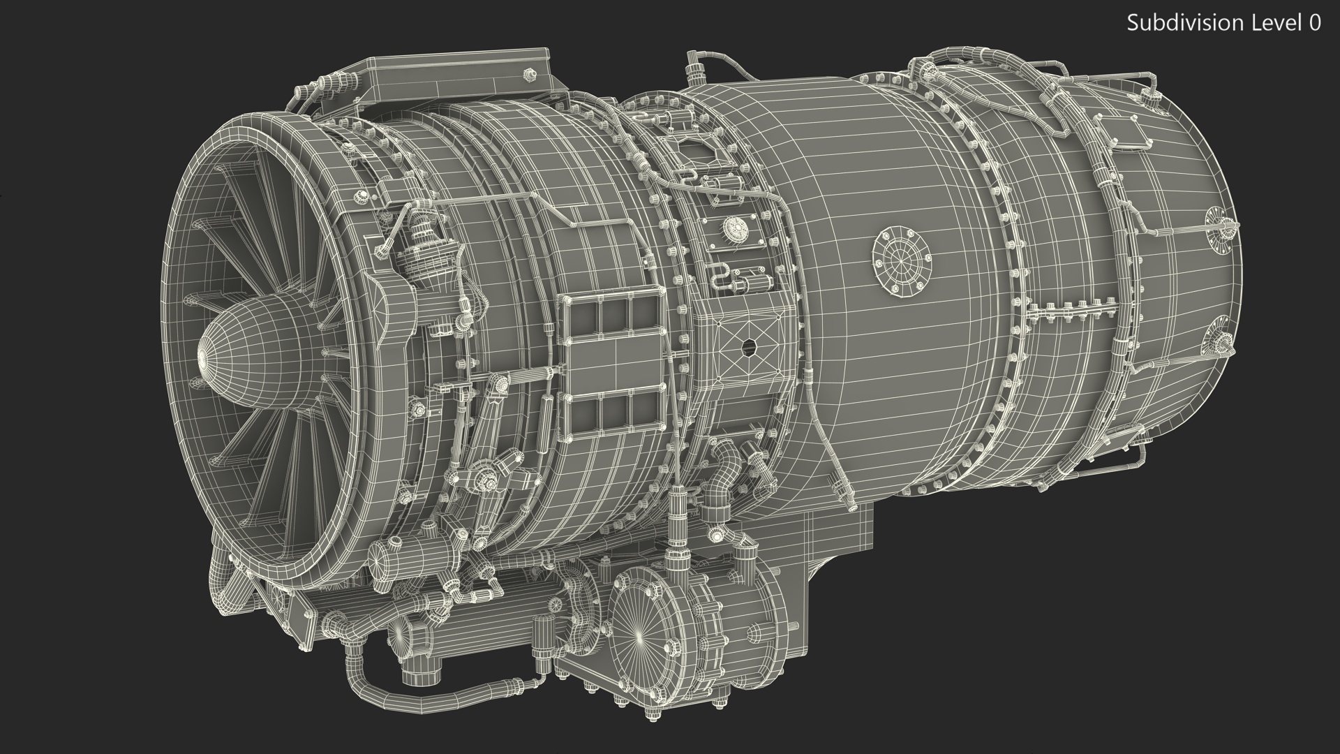 Jet Engine Turbine J85 3D