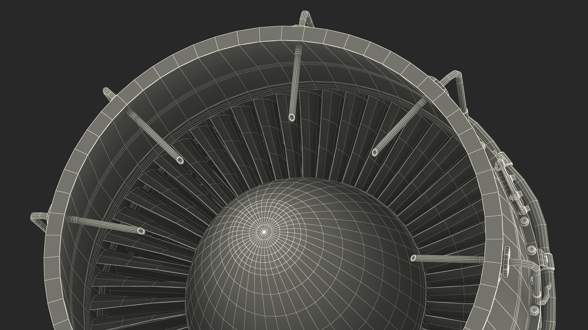 Jet Engine Turbine J85 3D