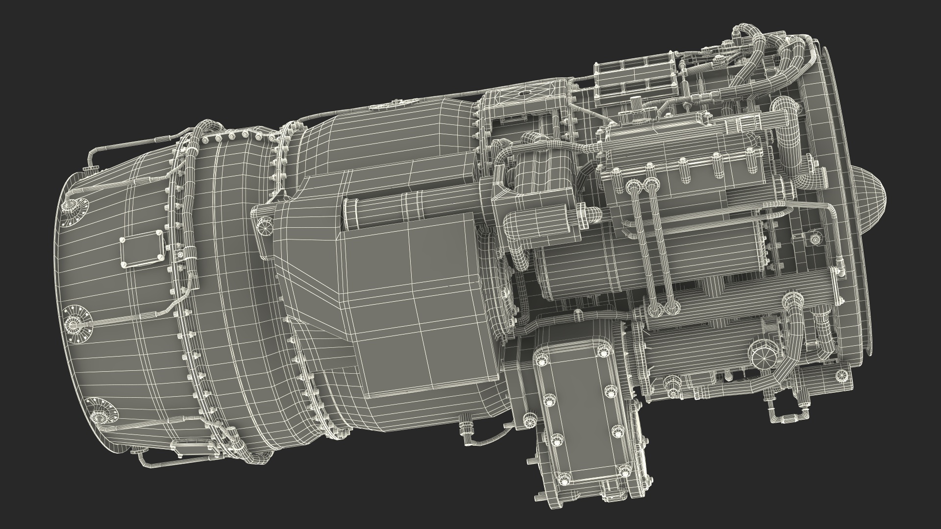 Jet Engine Turbine J85 3D