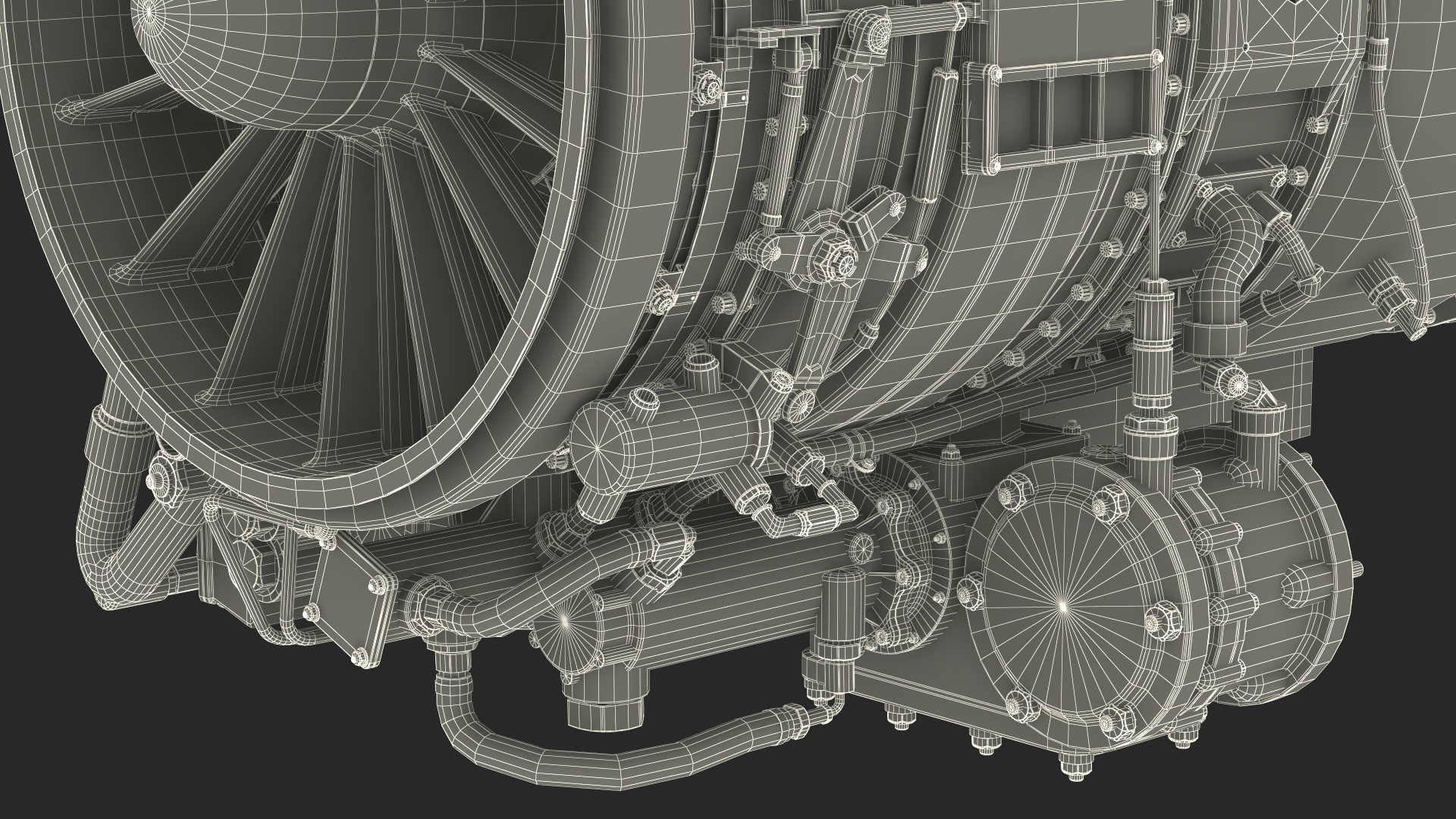 Jet Engine Turbine J85 3D