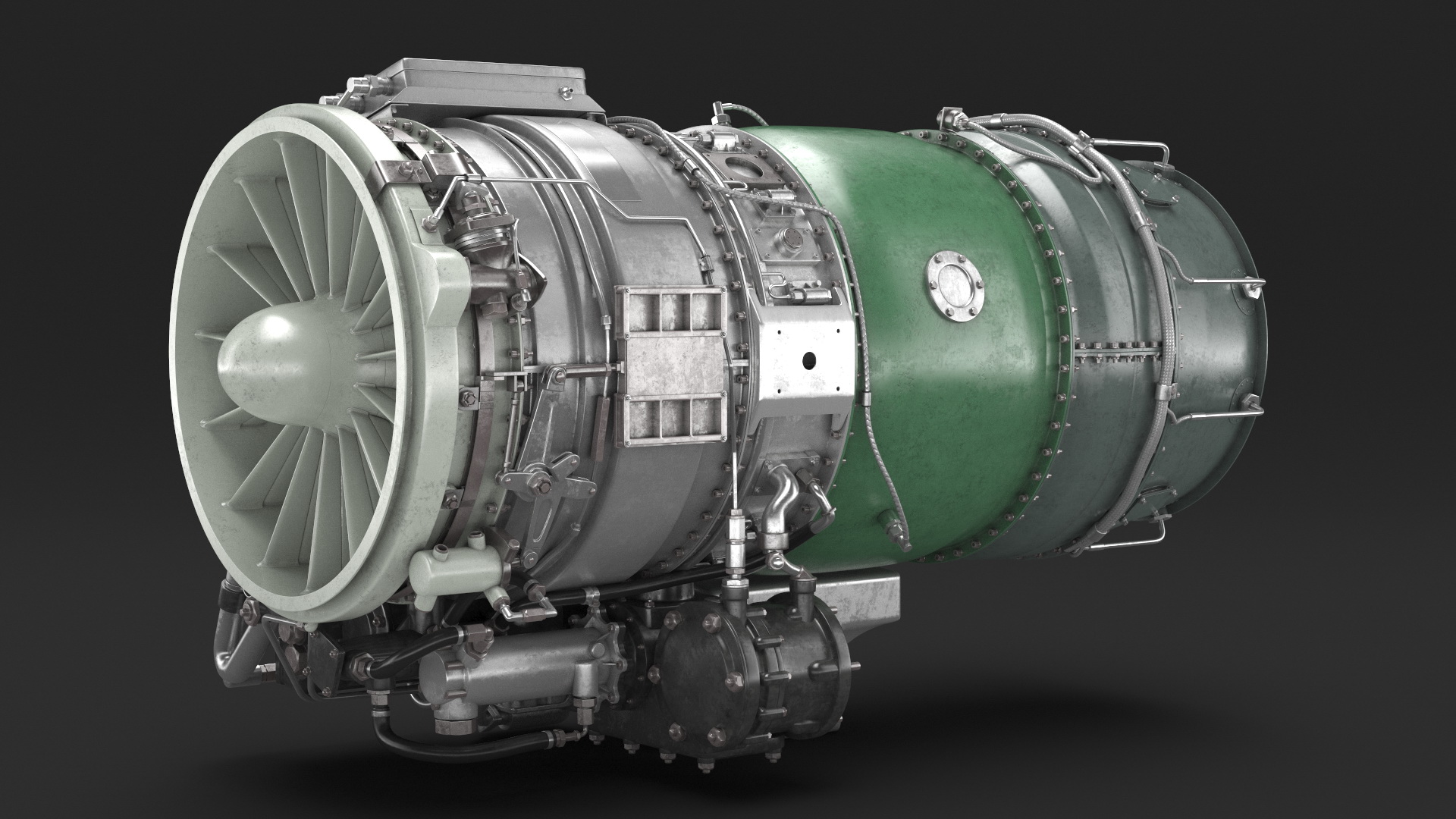 Jet Engine Turbine J85 3D