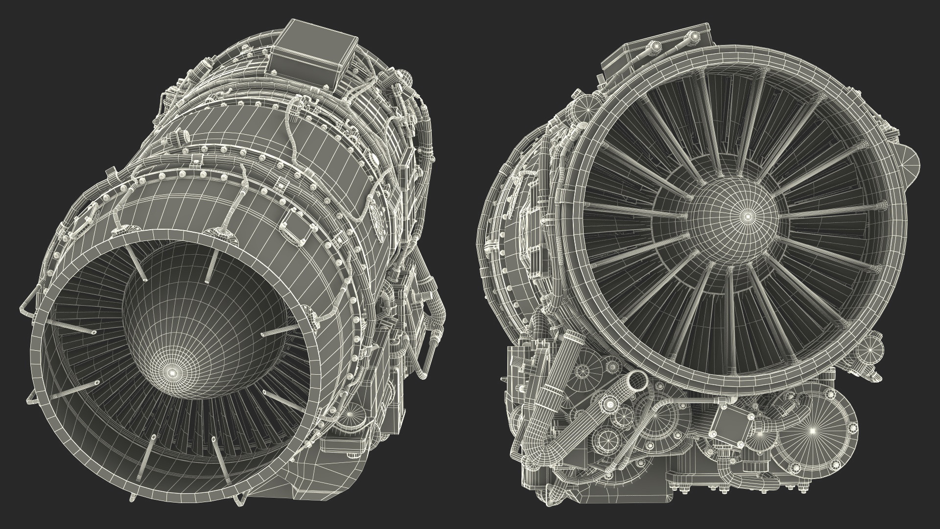 Jet Engine Turbine J85 3D