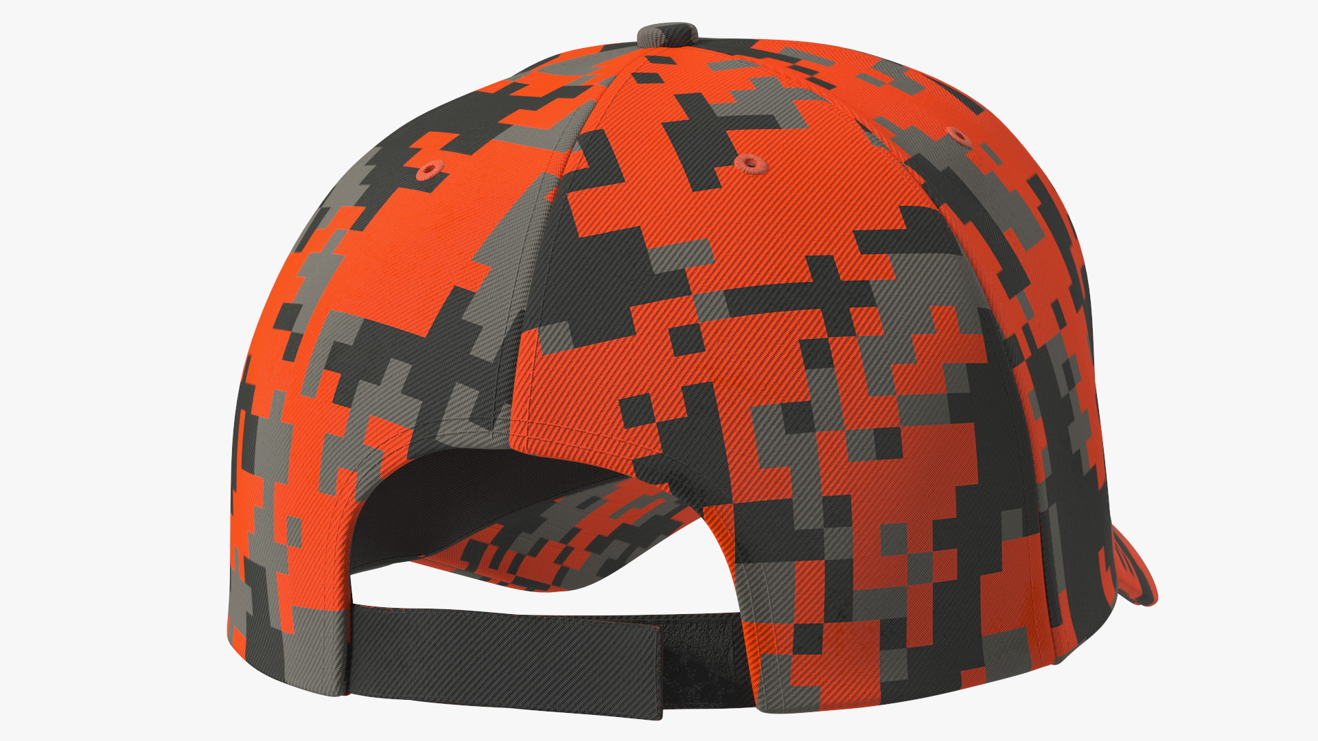 Cap Cotton Orange Pixel Your Brand 3D model