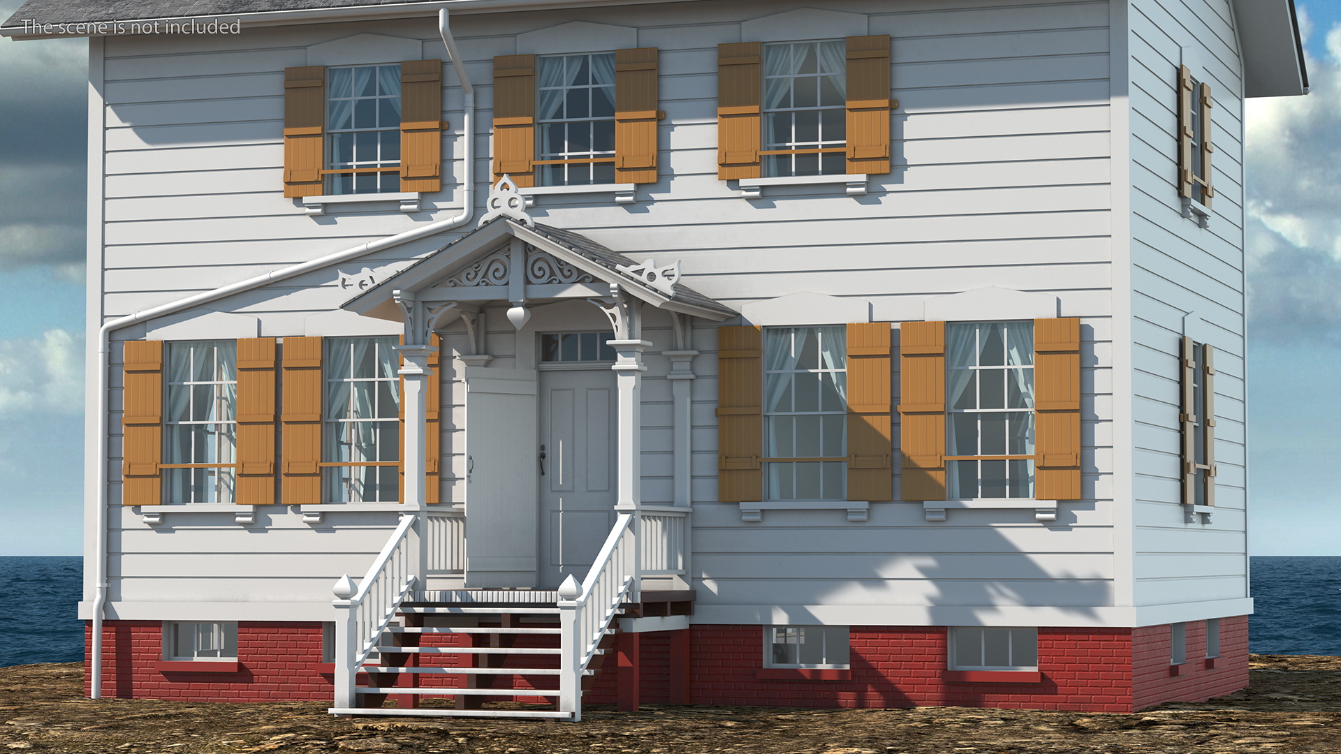 3D model Antique Wooden House