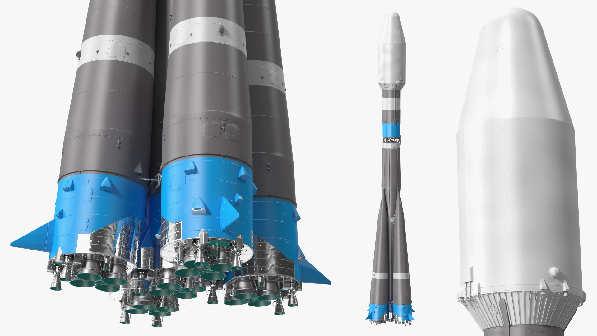 3D Orbital Launch Vehicle Main Parts model