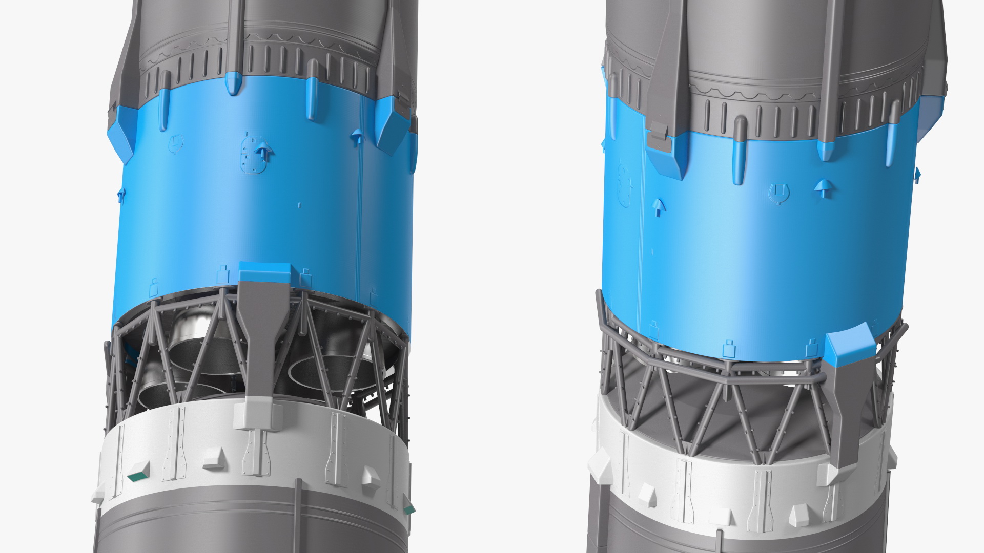 3D Orbital Launch Vehicle Main Parts model