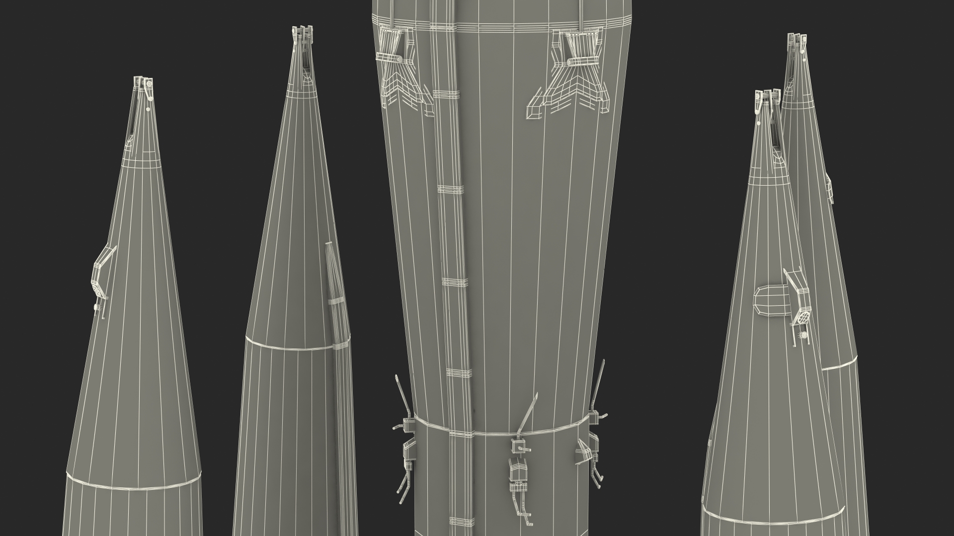 3D Orbital Launch Vehicle Main Parts model