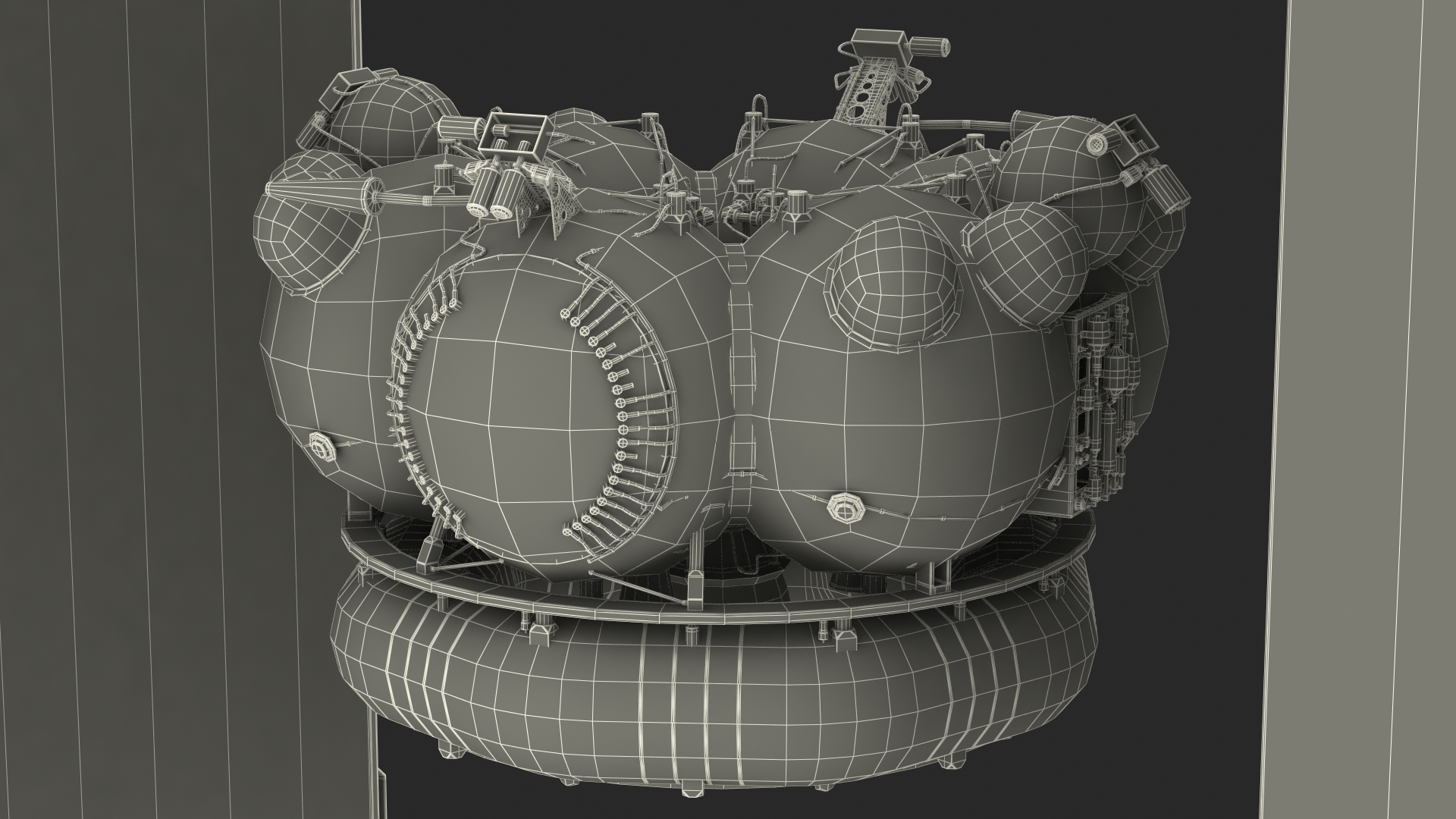 3D Orbital Launch Vehicle Main Parts model