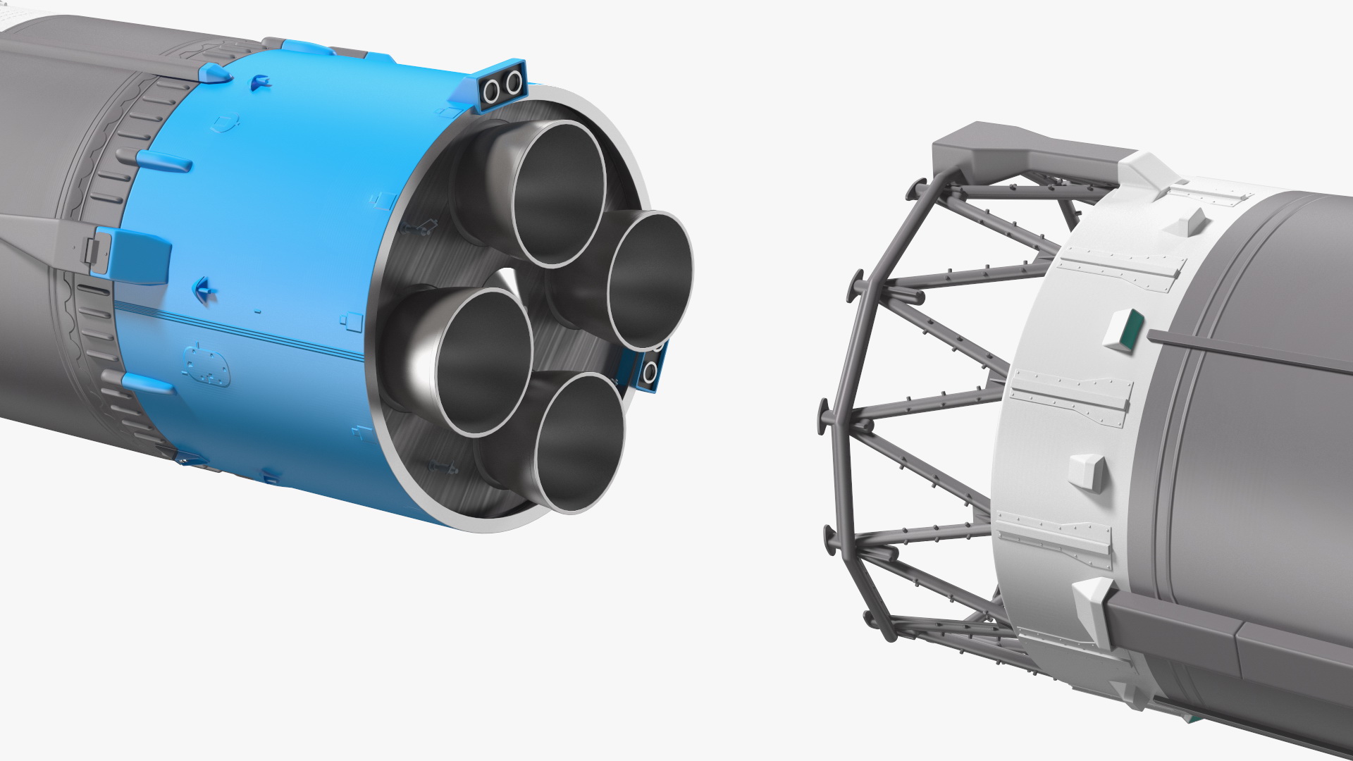 3D Orbital Launch Vehicle Main Parts model