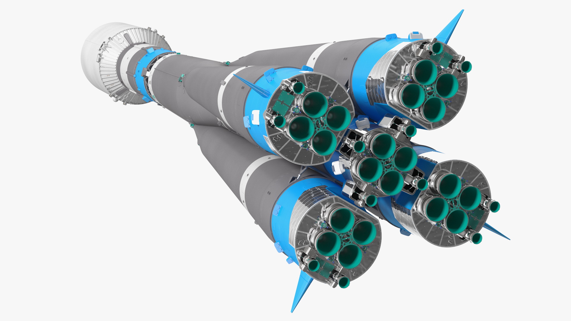 3D Orbital Launch Vehicle Main Parts model