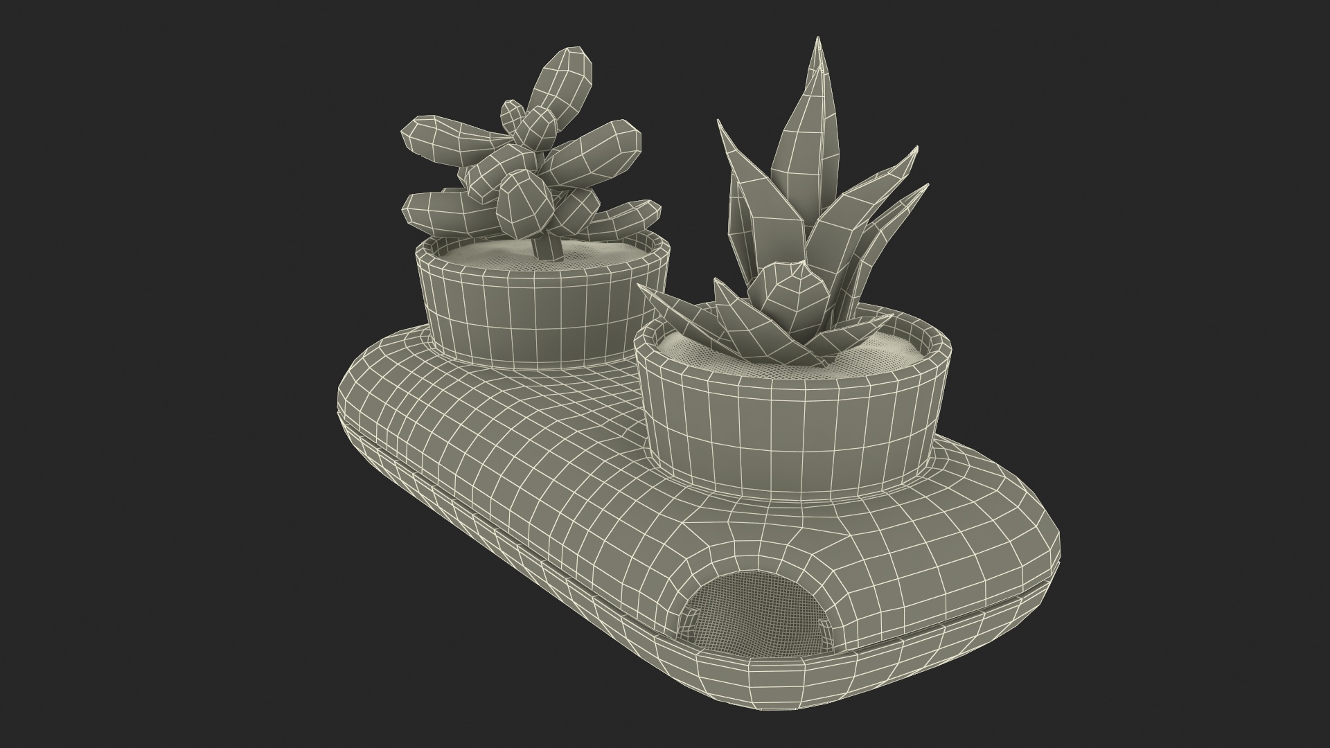 3D model Sagaform Double Herb Pot Beige