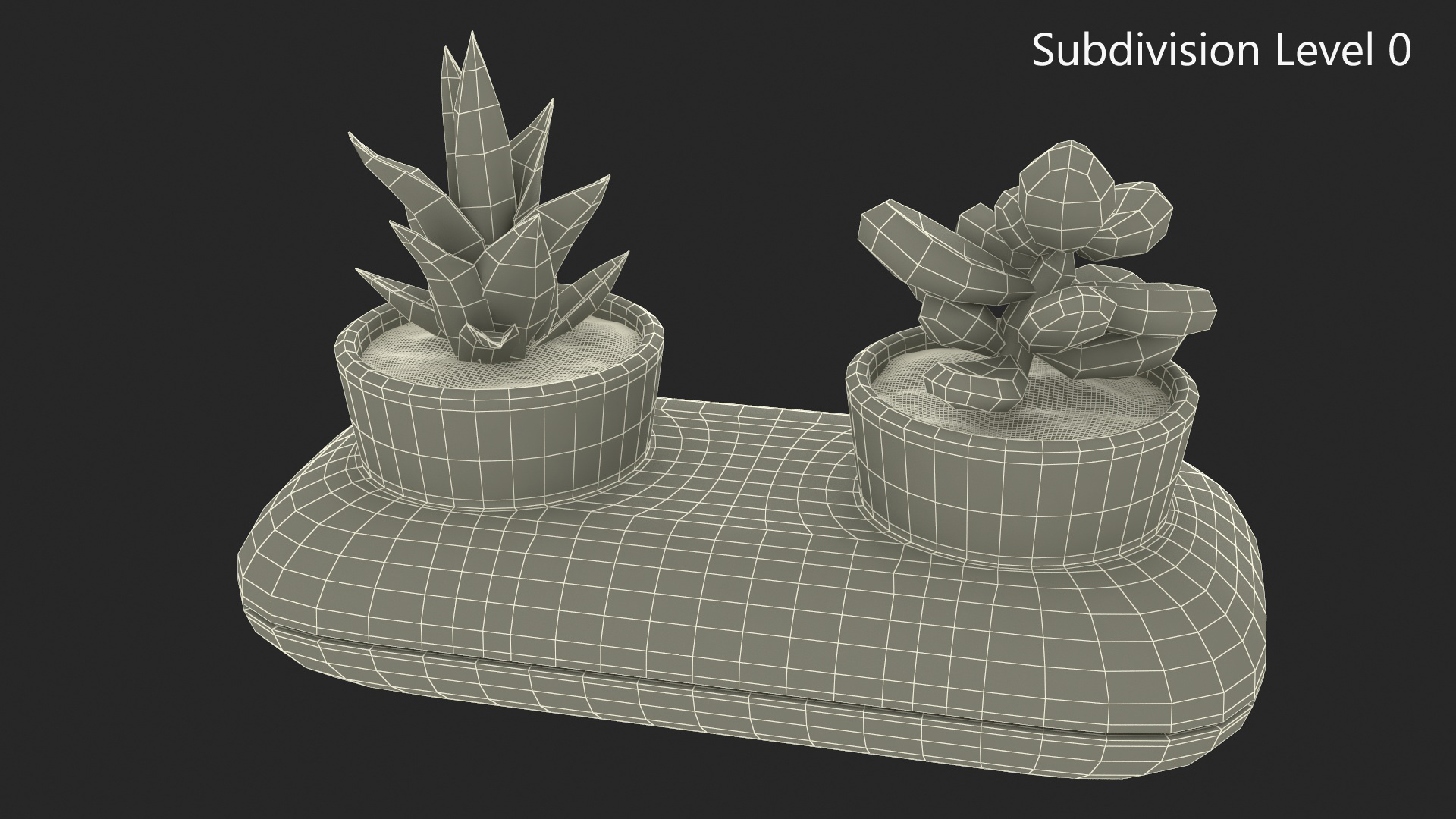 3D model Sagaform Double Herb Pot Beige