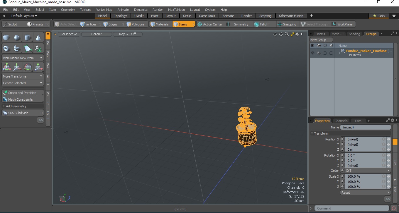 3D model Fondue Maker Machine