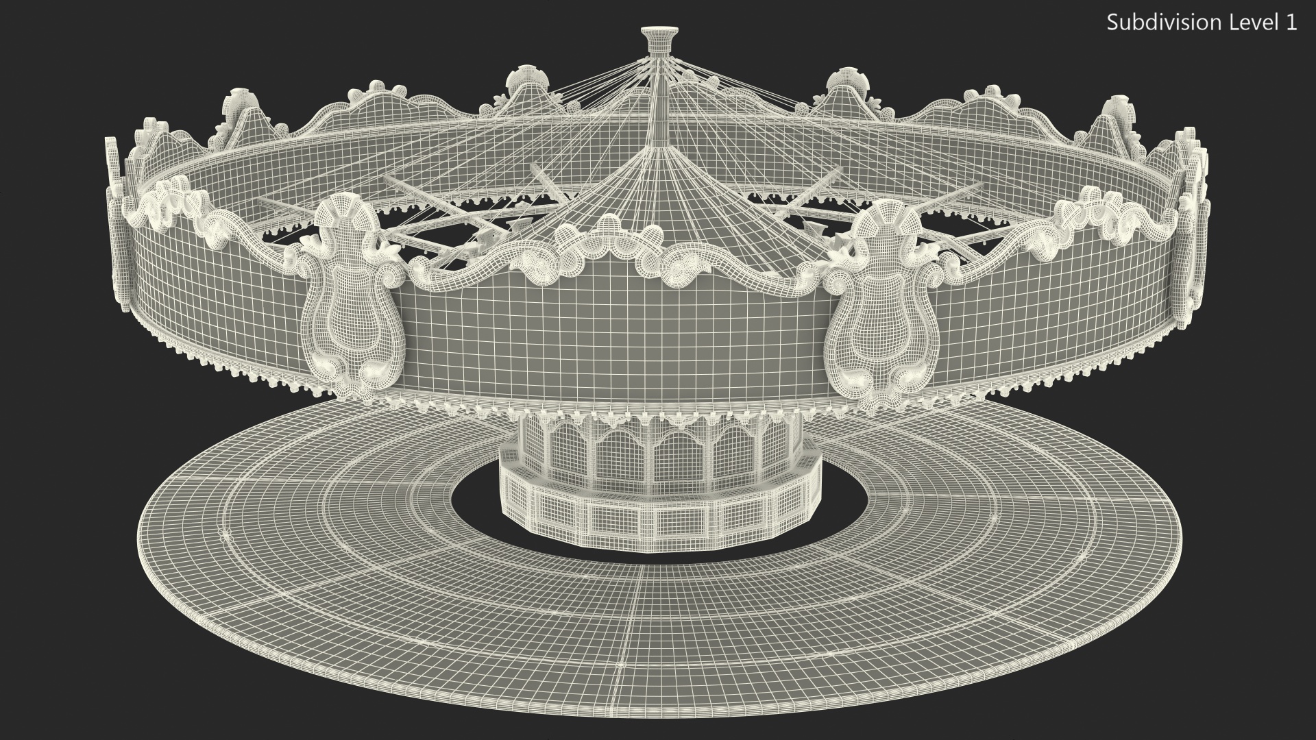 Empty Carousel 3D model