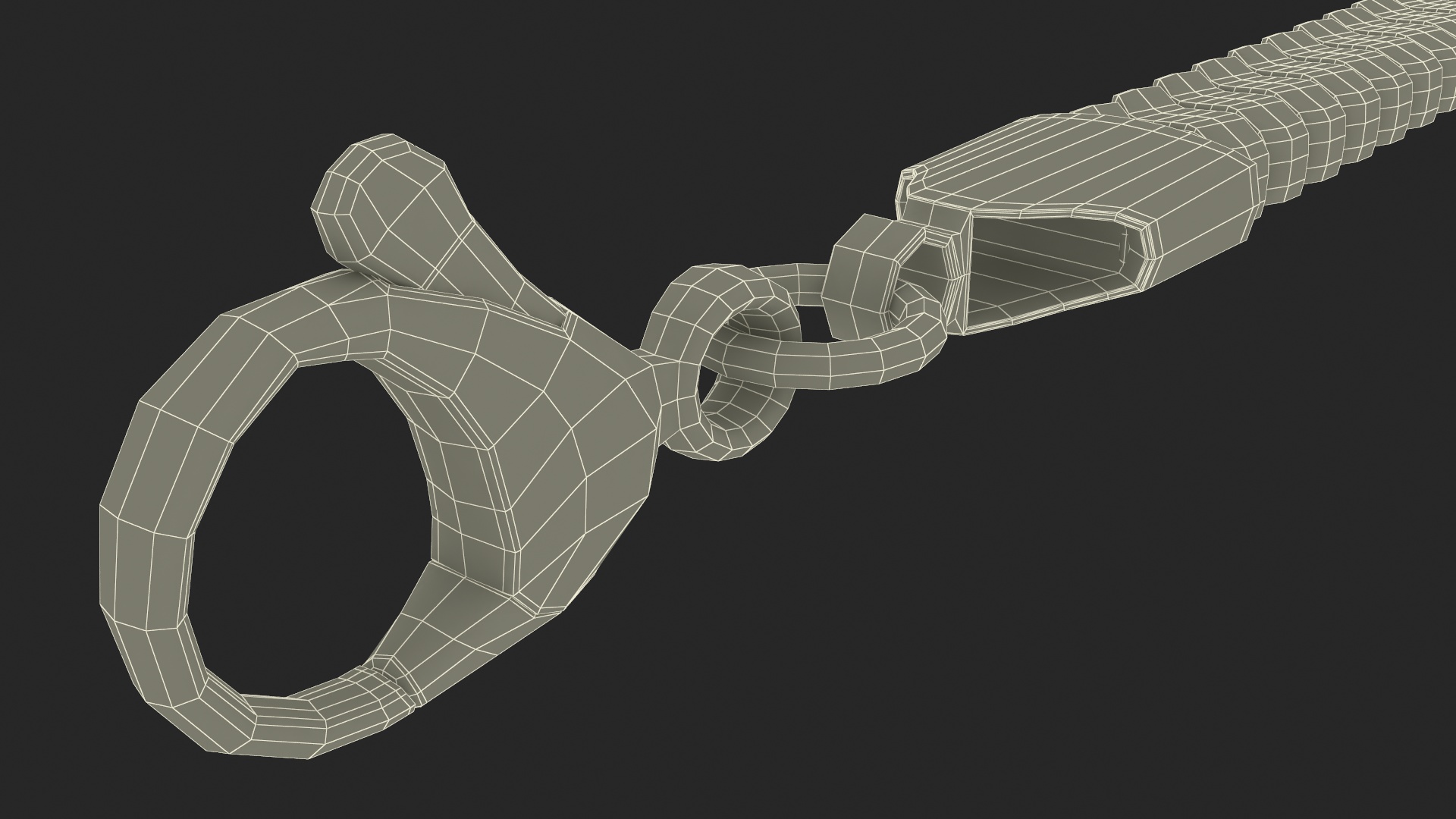 Herringbone Chain Silver 3D model