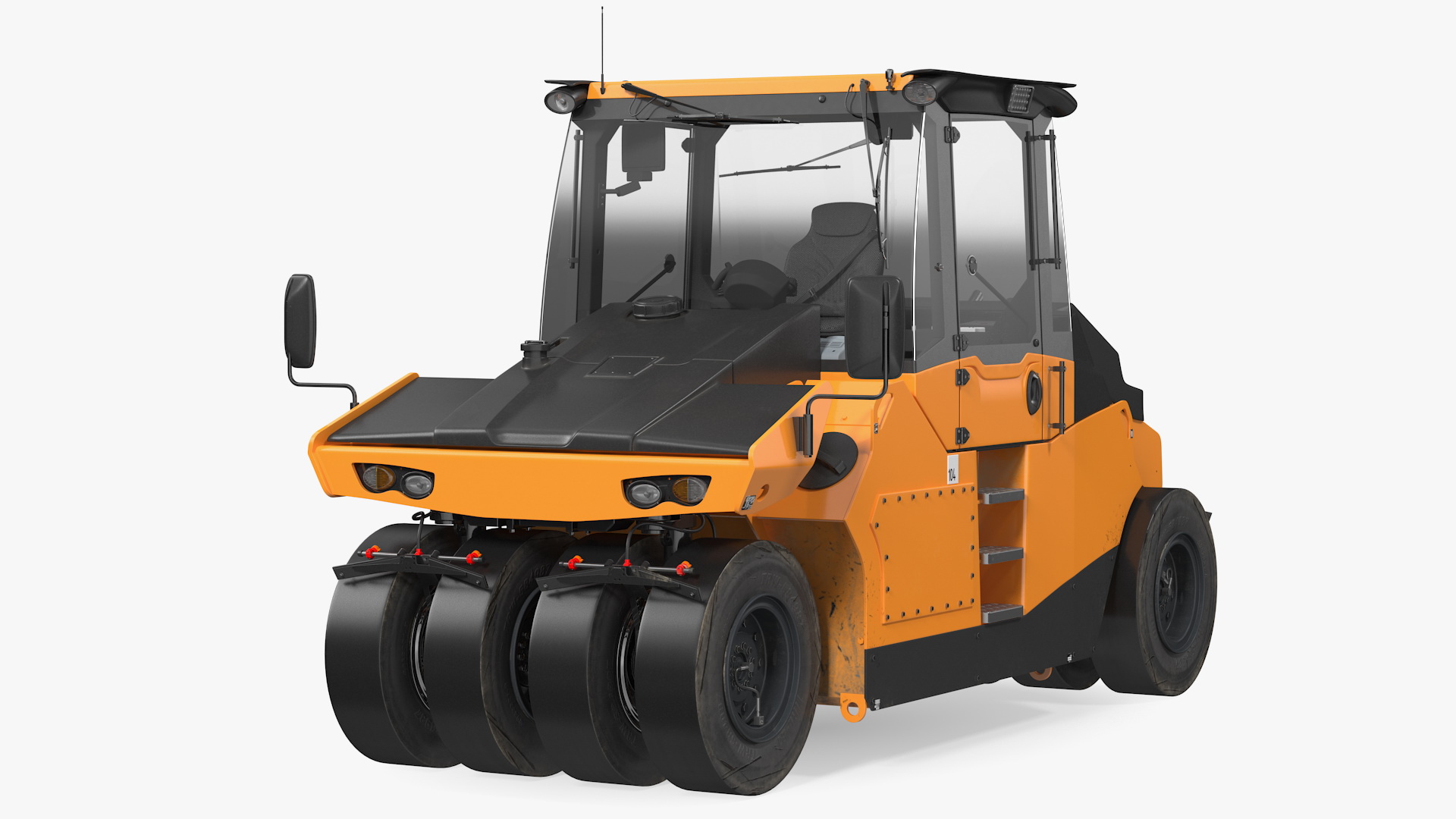 3D Pneumatic Tyred Road Roller Compactor Dusty model