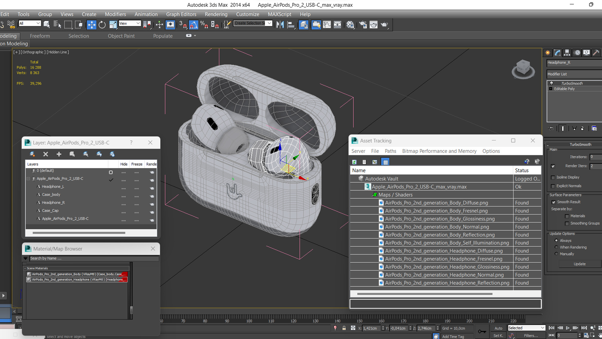 3D model Apple AirPods Pro 2 USB-C