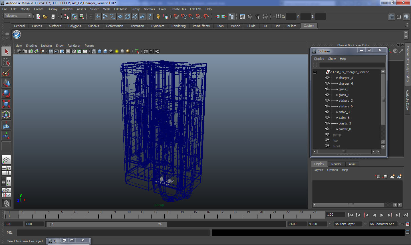 3D Fast EV Charger Generic model