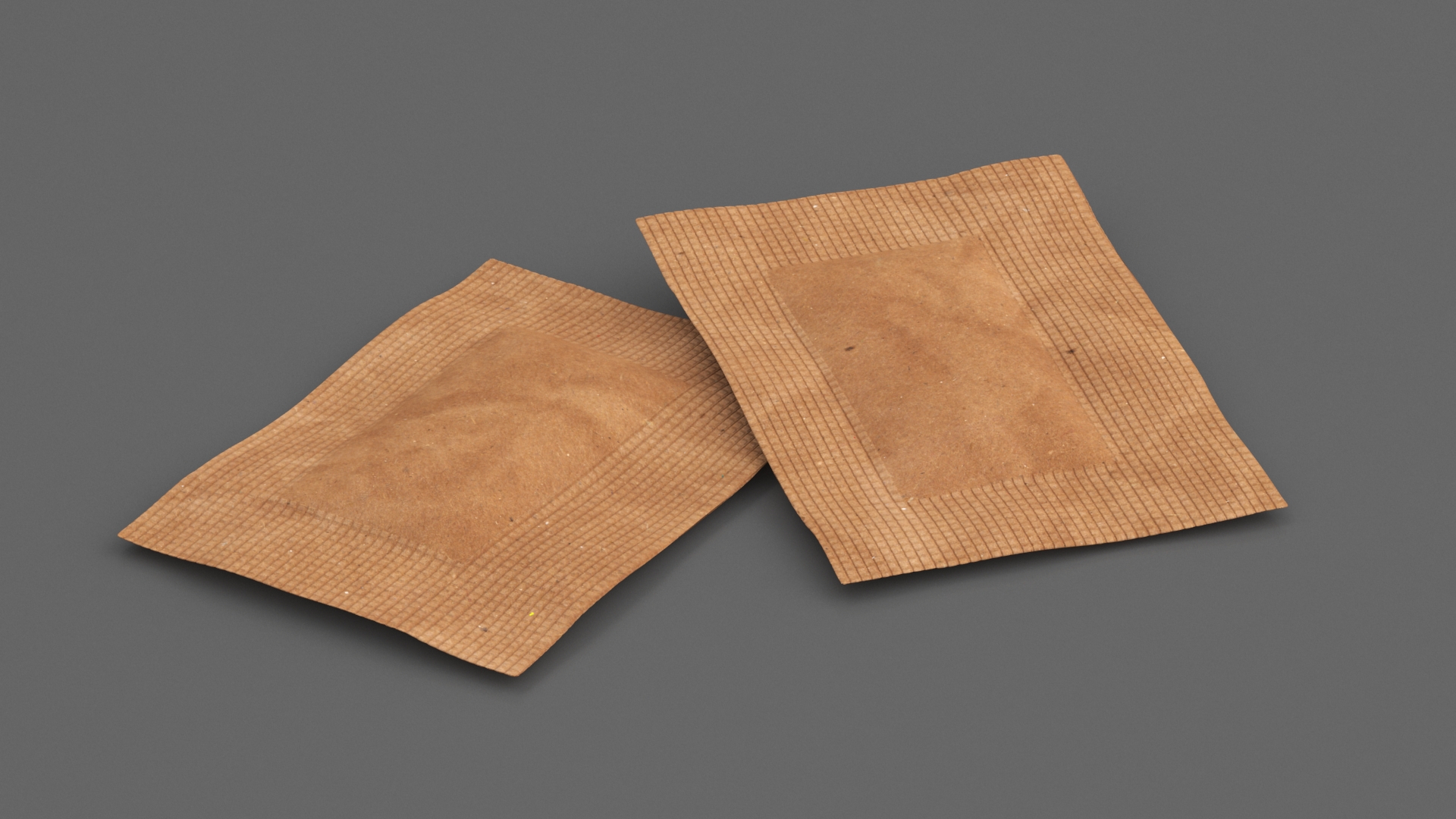 Brown Paper Sugar Sachet 3D model