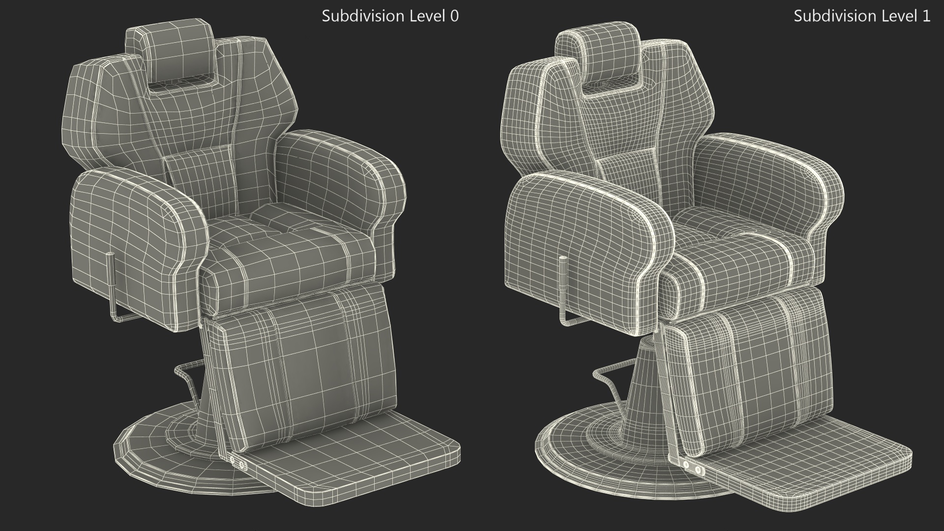 3D Recliner Salon Chair Black