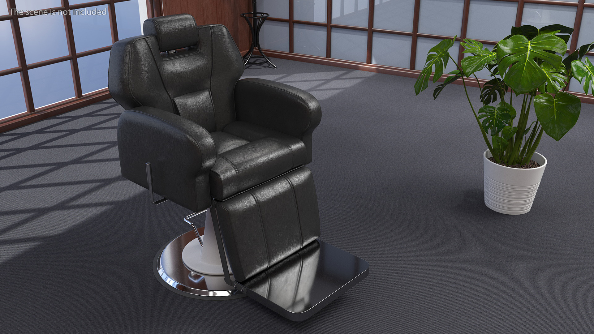 3D Recliner Salon Chair Black