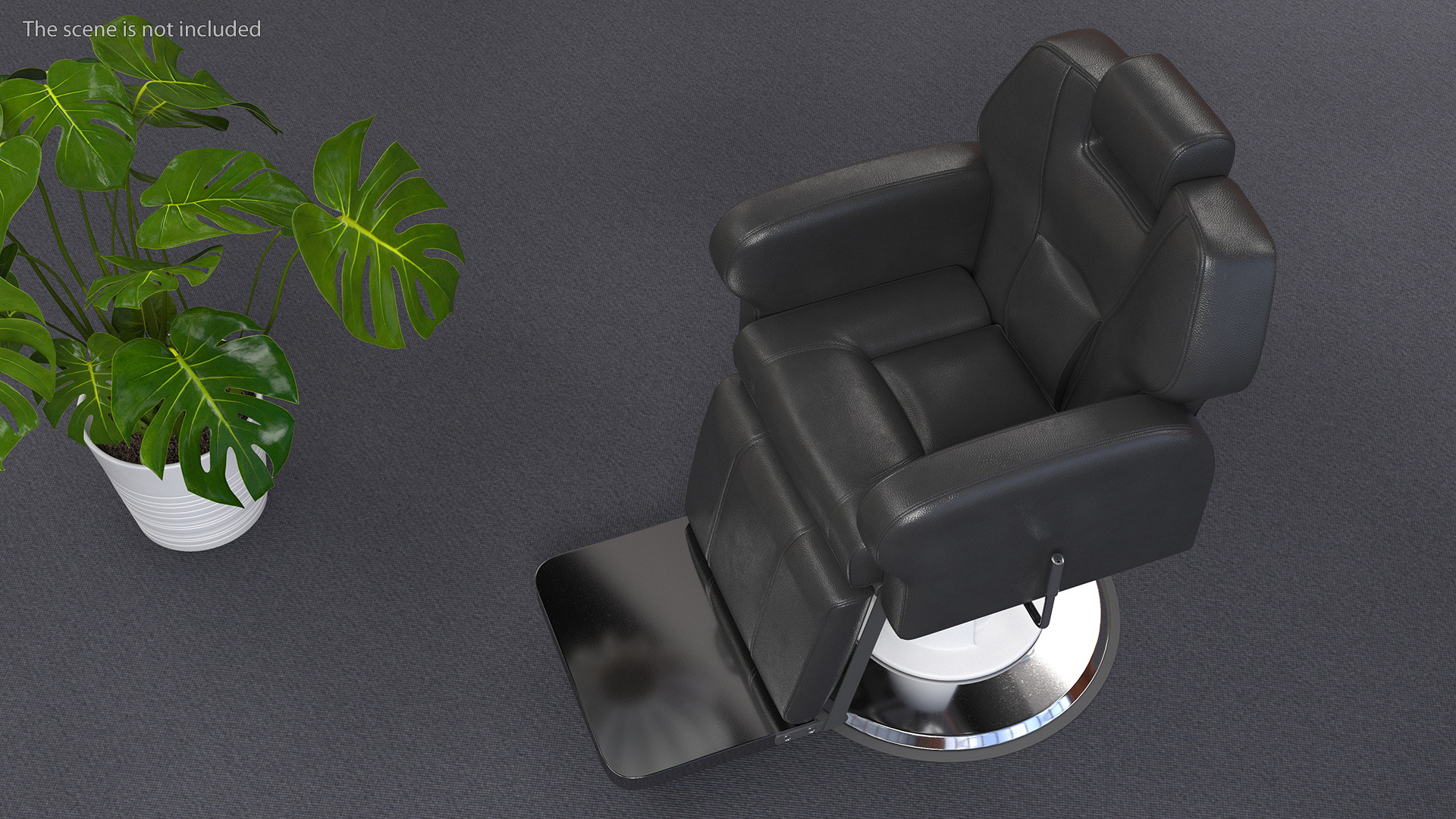 3D Recliner Salon Chair Black