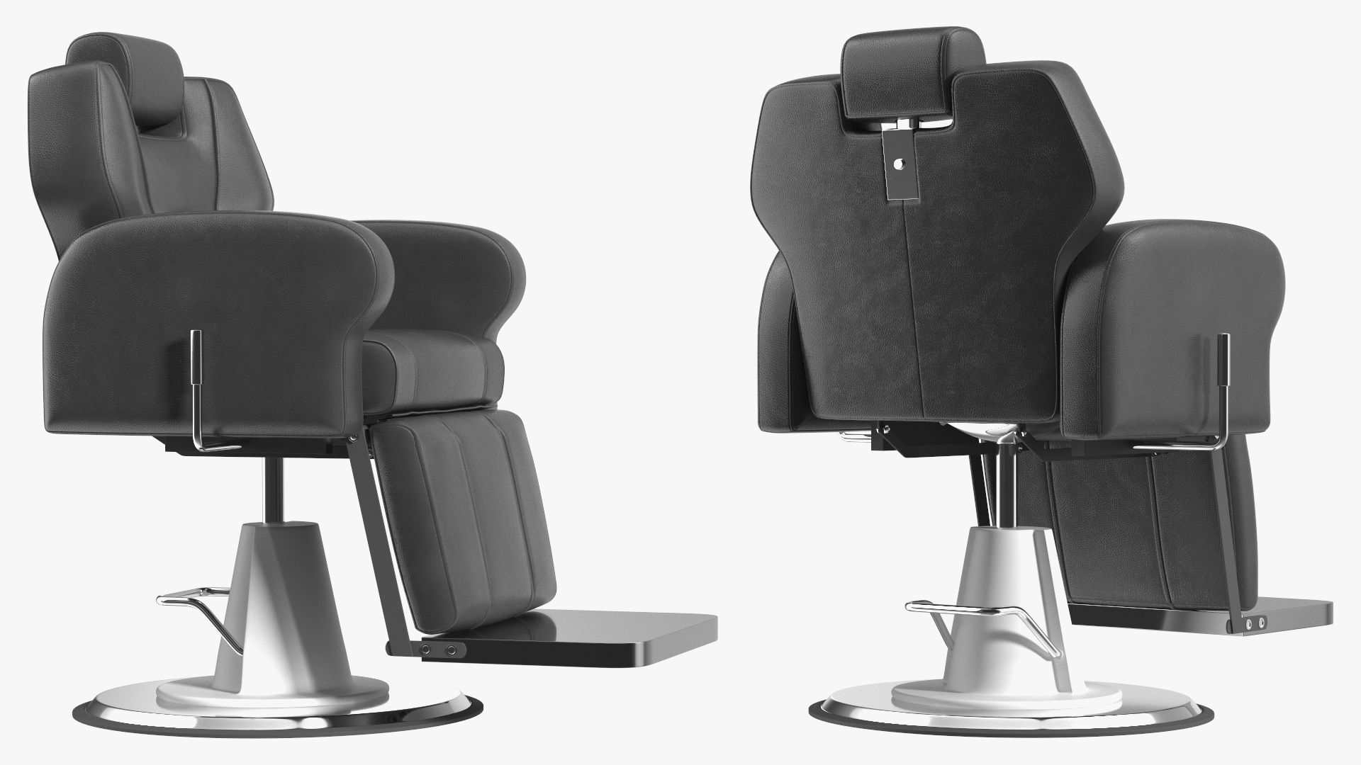 3D Recliner Salon Chair Black