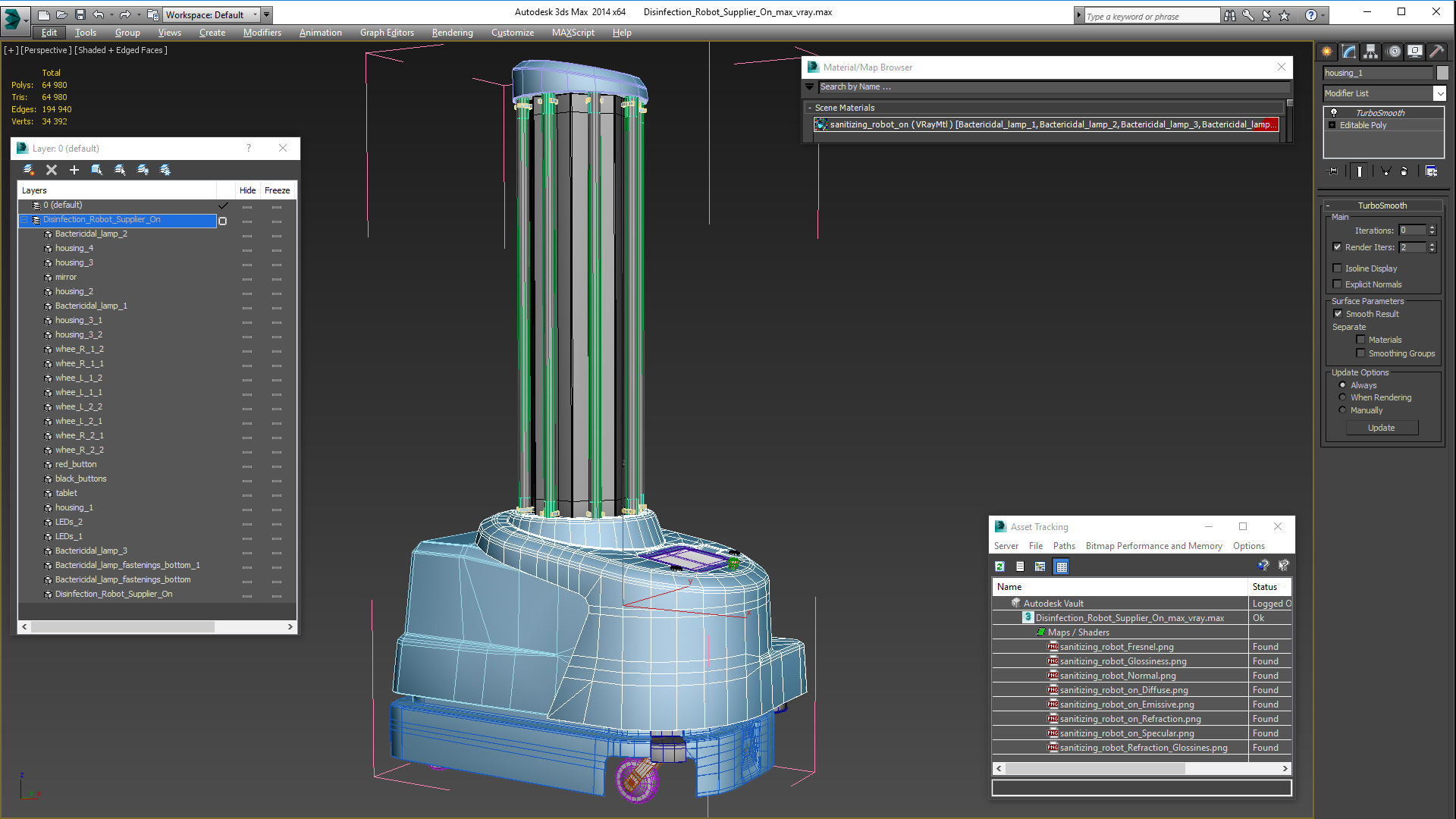 3D model Disinfection Robot Supplier On