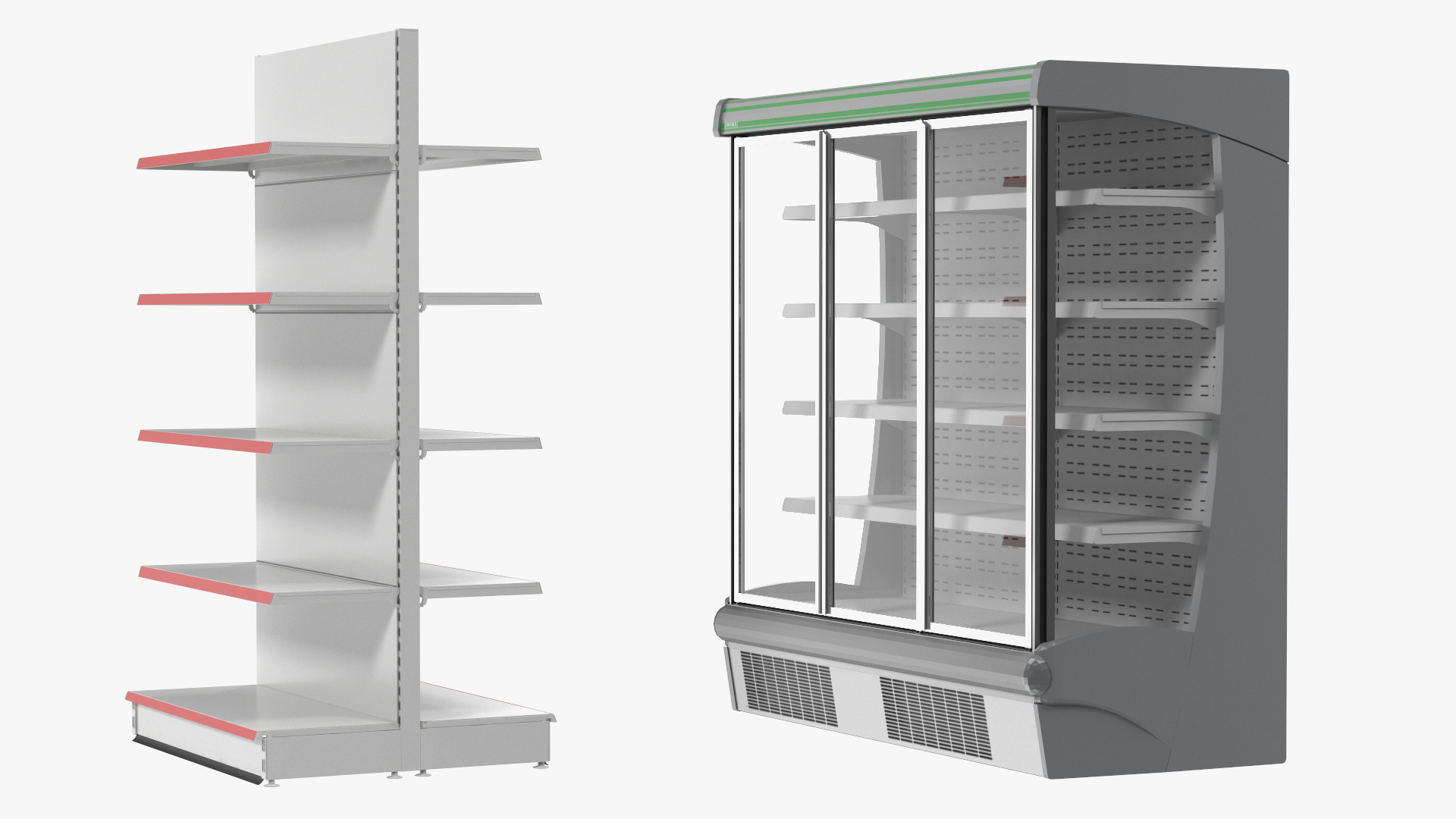 Large Filling Station Green 3D