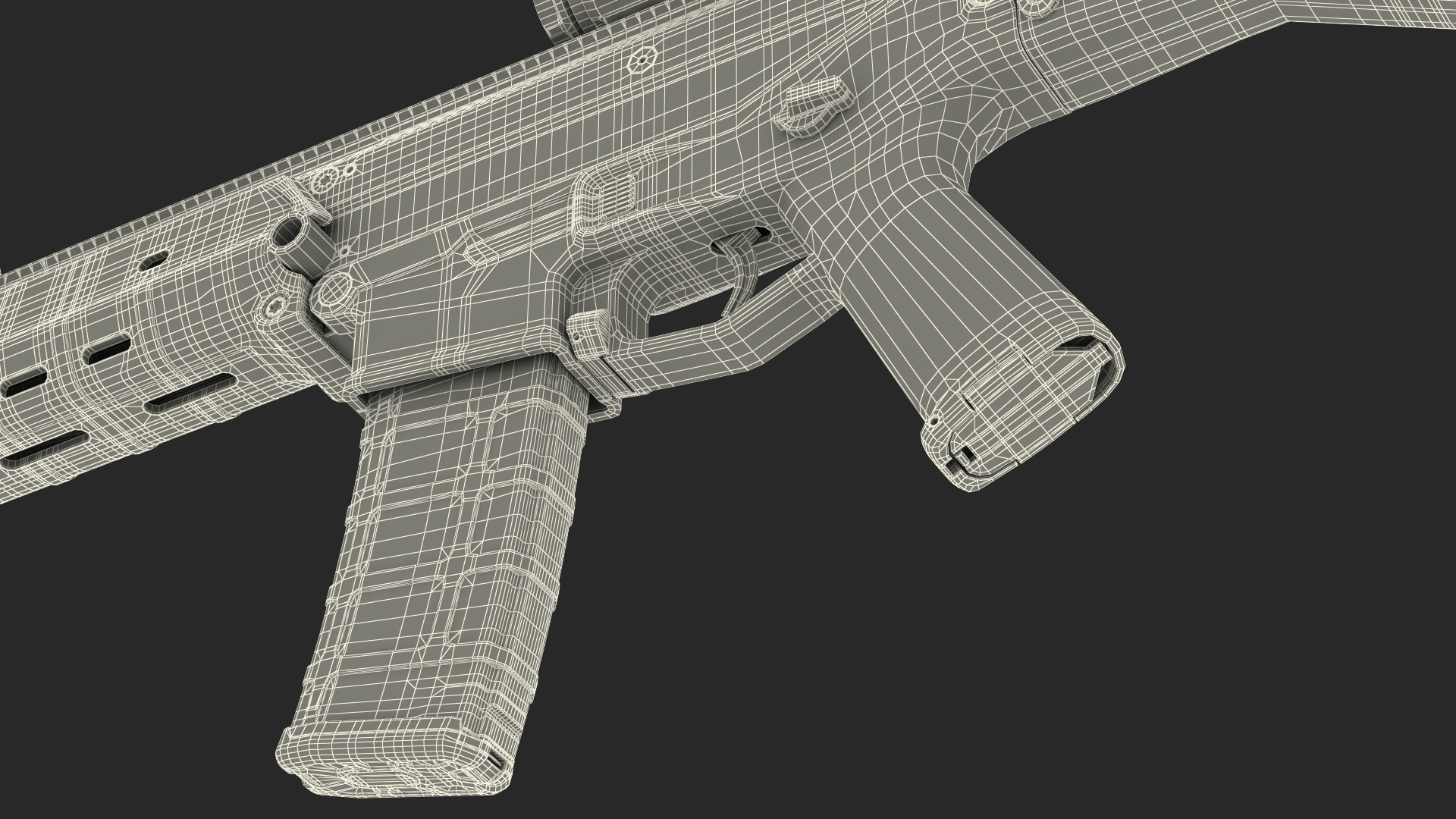 Combat Rifle with Thermal IR Scope 3D model