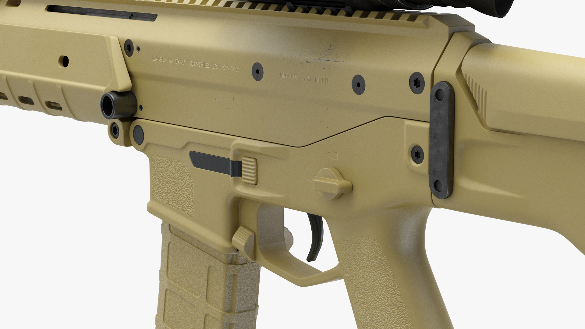 Combat Rifle with Thermal IR Scope 3D model