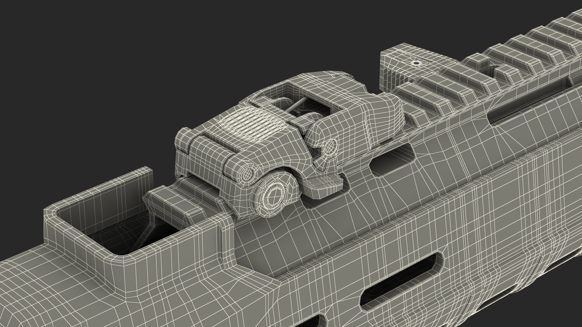 Combat Rifle with Thermal IR Scope 3D model