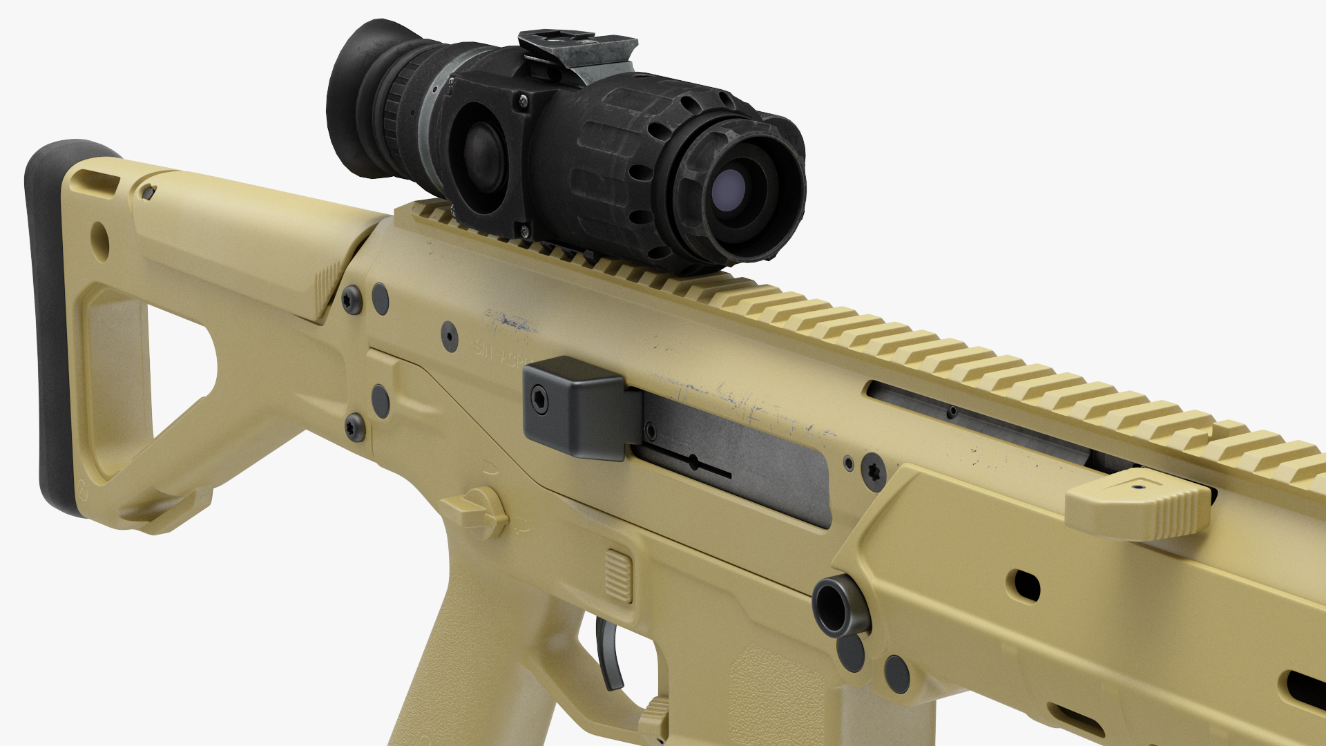 Combat Rifle with Thermal IR Scope 3D model