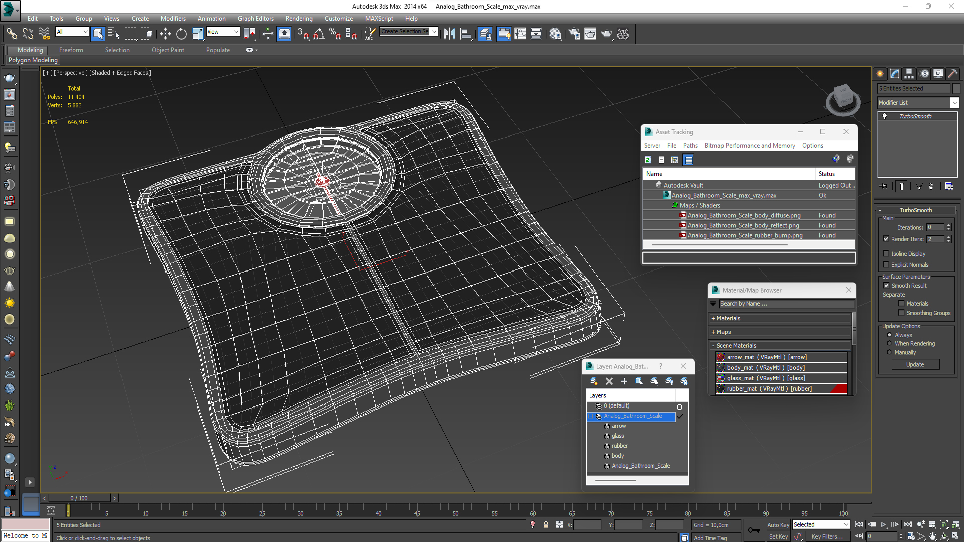 3D Analog Bathroom Scale