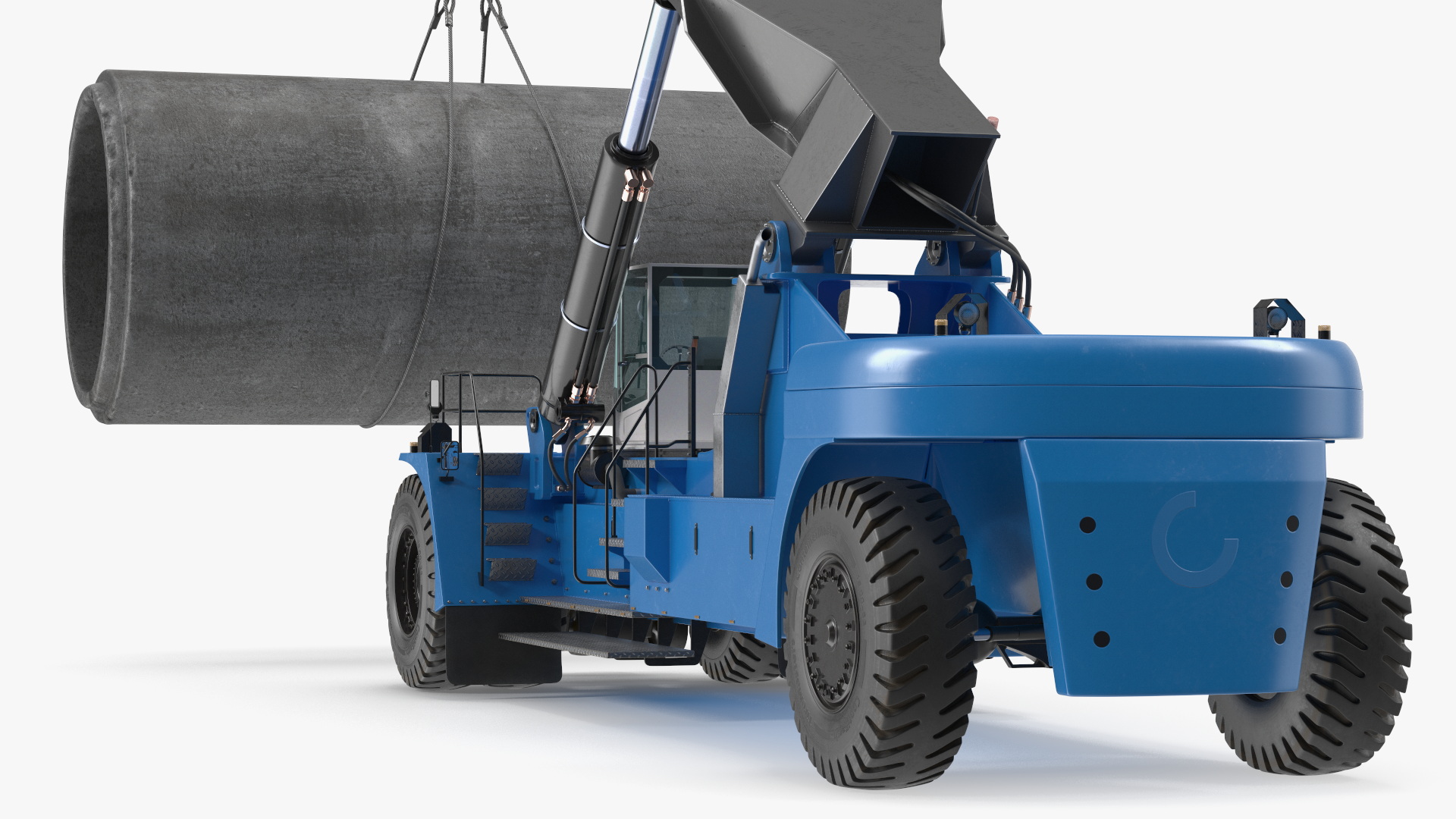 Mobile Reachstacker Nielsen NCN 180TH Lifting Concrete Pipe 3D model