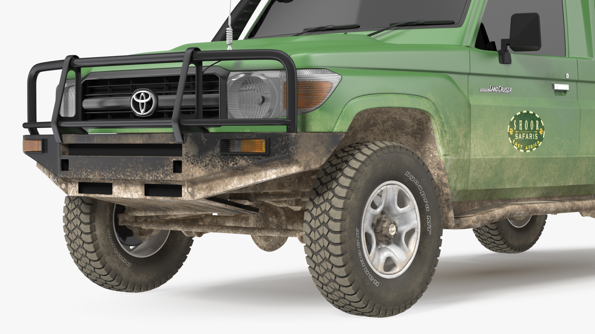 3D Toyota Land Cruiser Safari Green Exterior Only