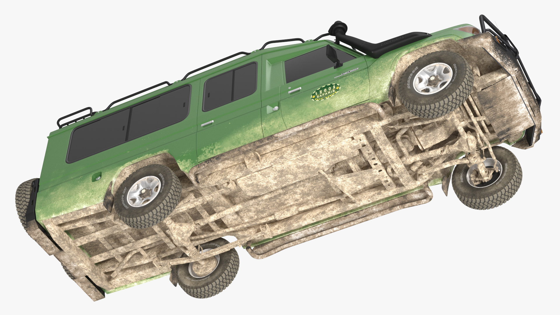 3D Toyota Land Cruiser Safari Green Exterior Only