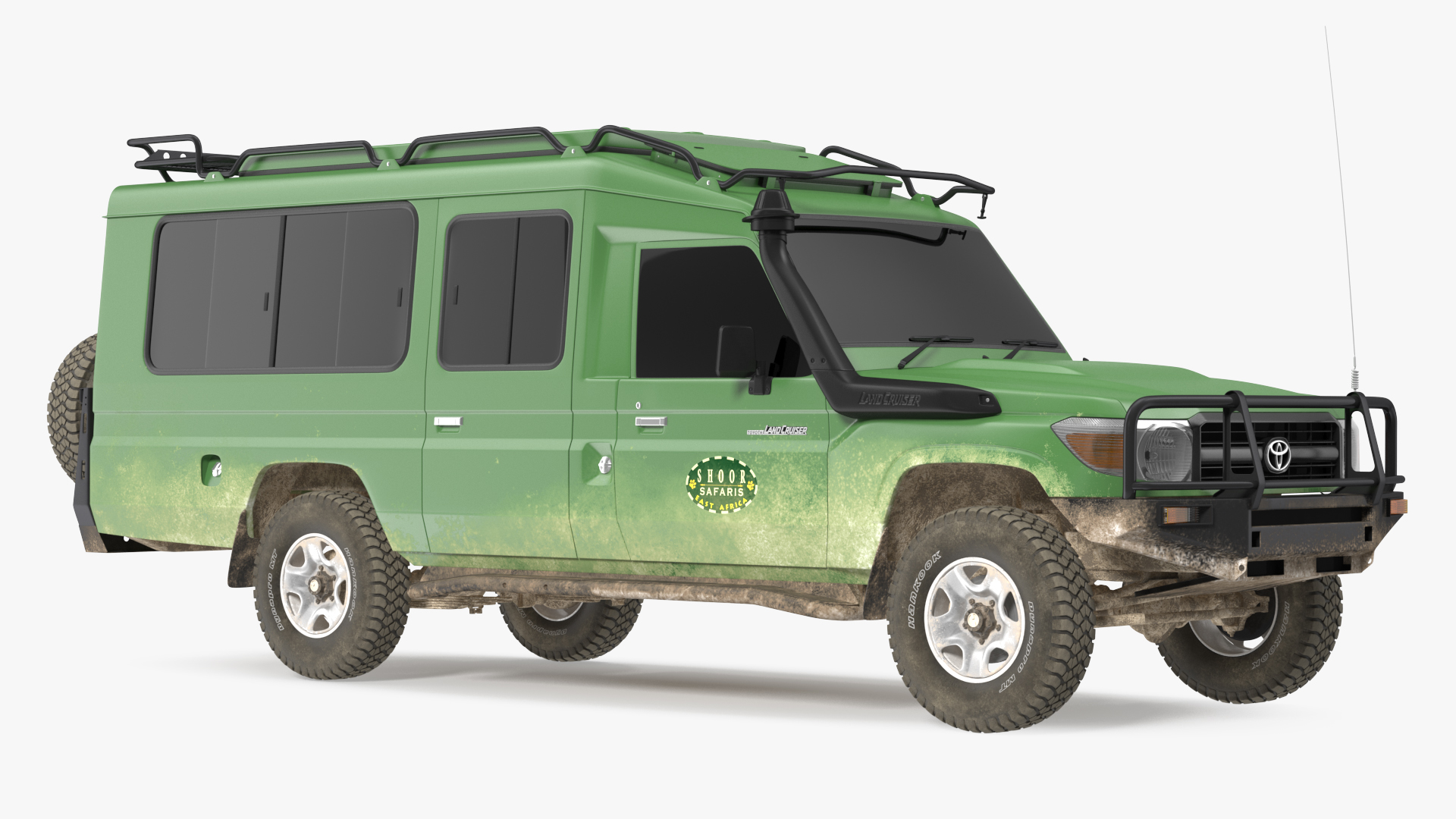 3D Toyota Land Cruiser Safari Green Exterior Only