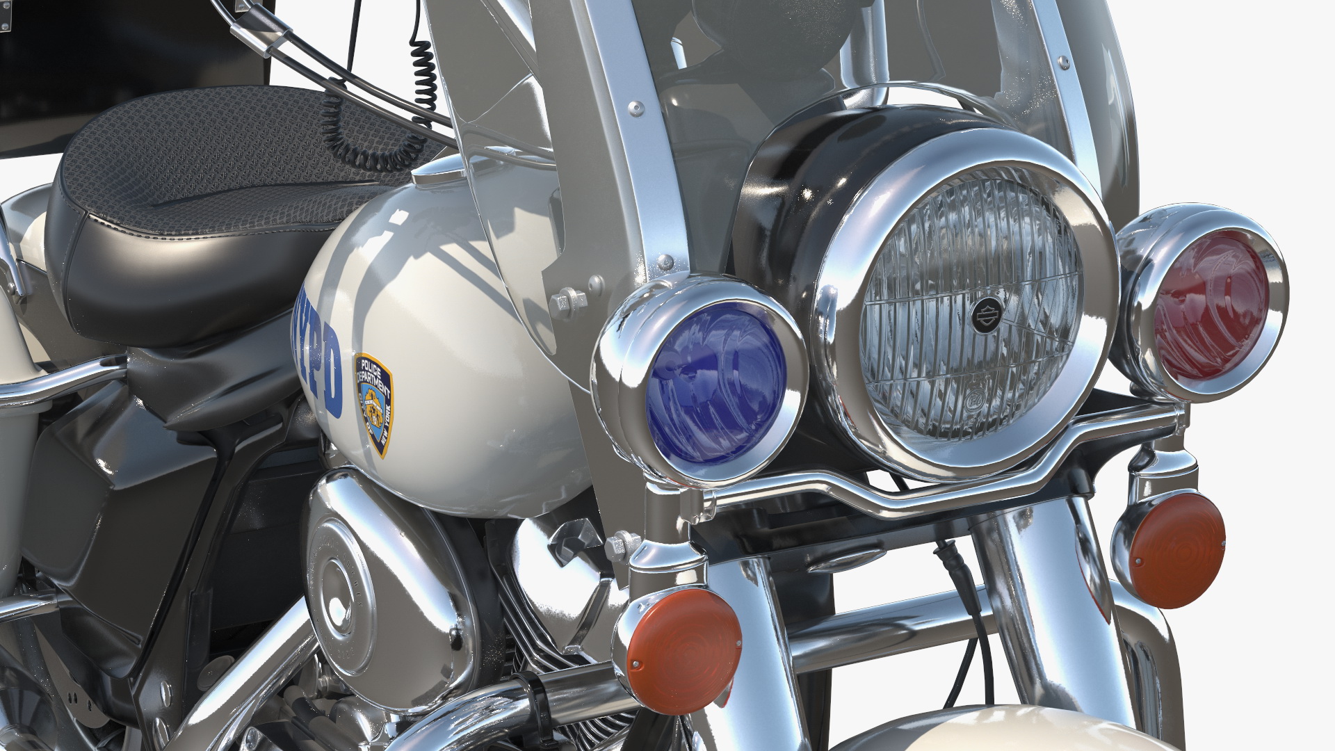 3D NYPD Road King Motorcycle with Officer model