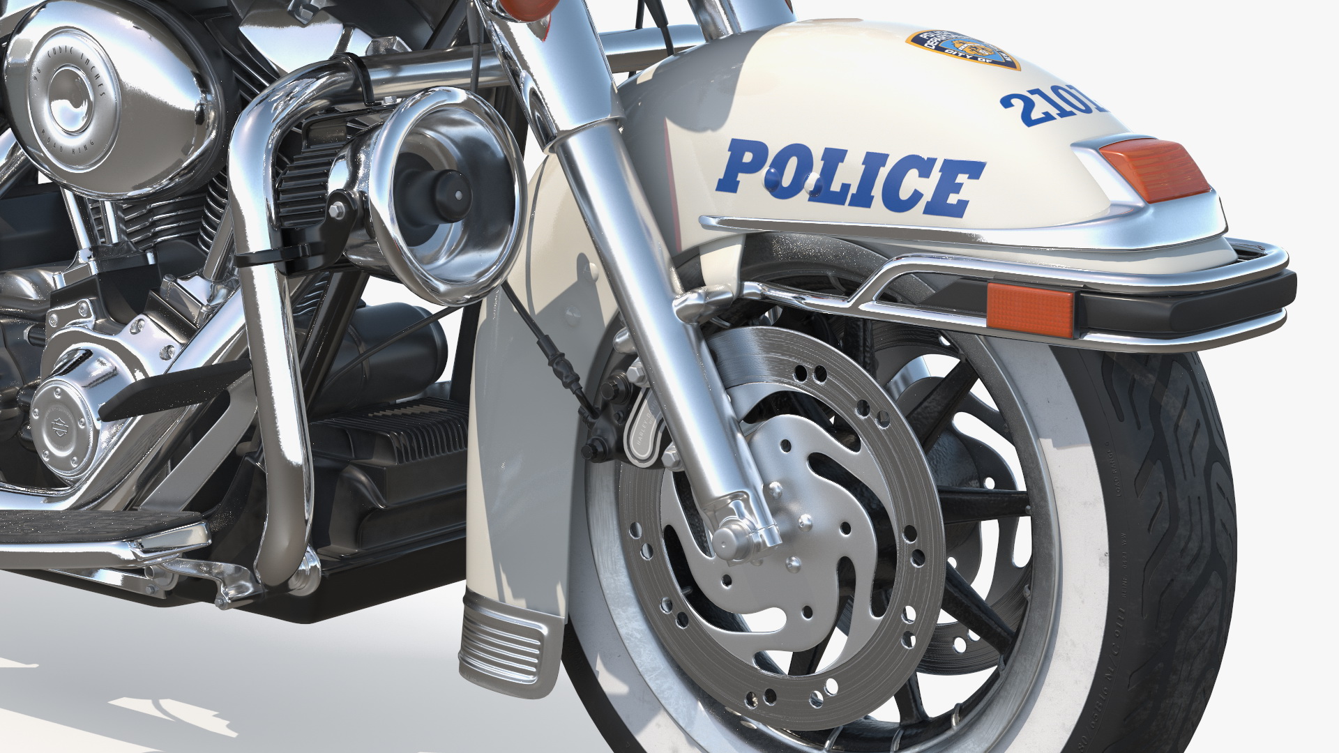 3D NYPD Road King Motorcycle with Officer model