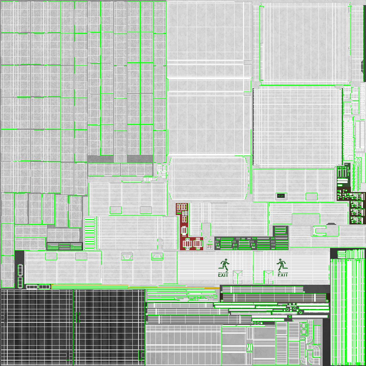 Two Level Car Tunnel Cross Section 3D model