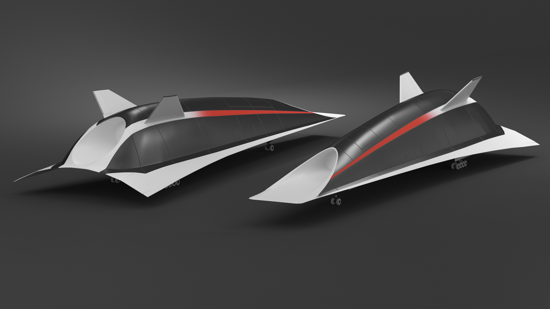 Commercial Hypersonic Passenger Plane 3D