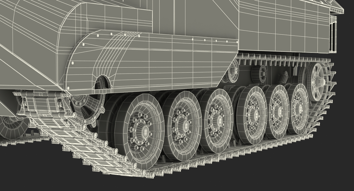 3D model Landing Tracked Vehicle AAV P7