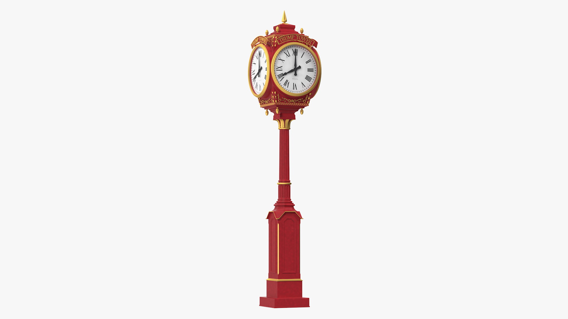 3D Trump Tower Clock Red