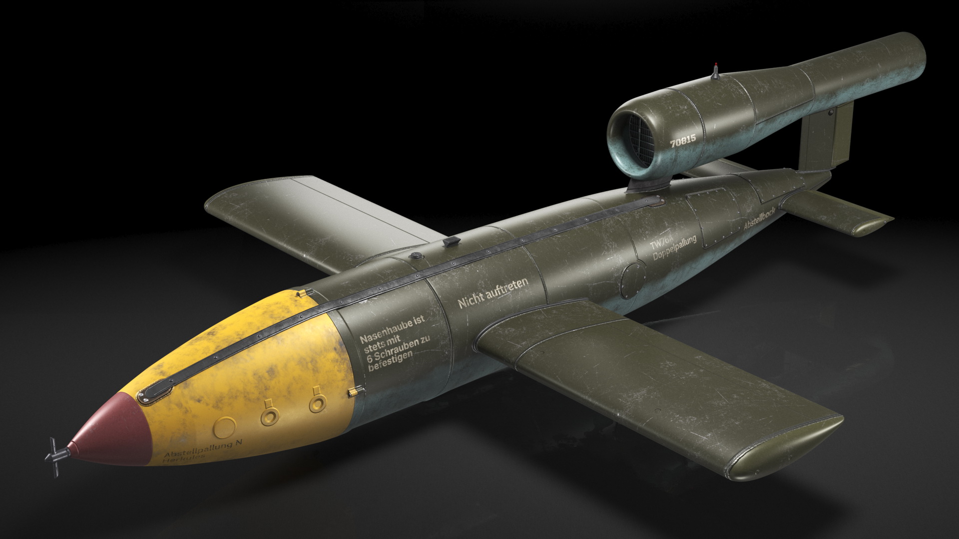 3D German WW2 Vergeltungswaffe 1 Flying Bomb