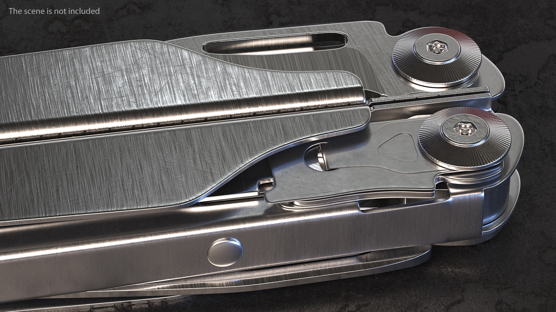 3D Multitool Silver Rigged model