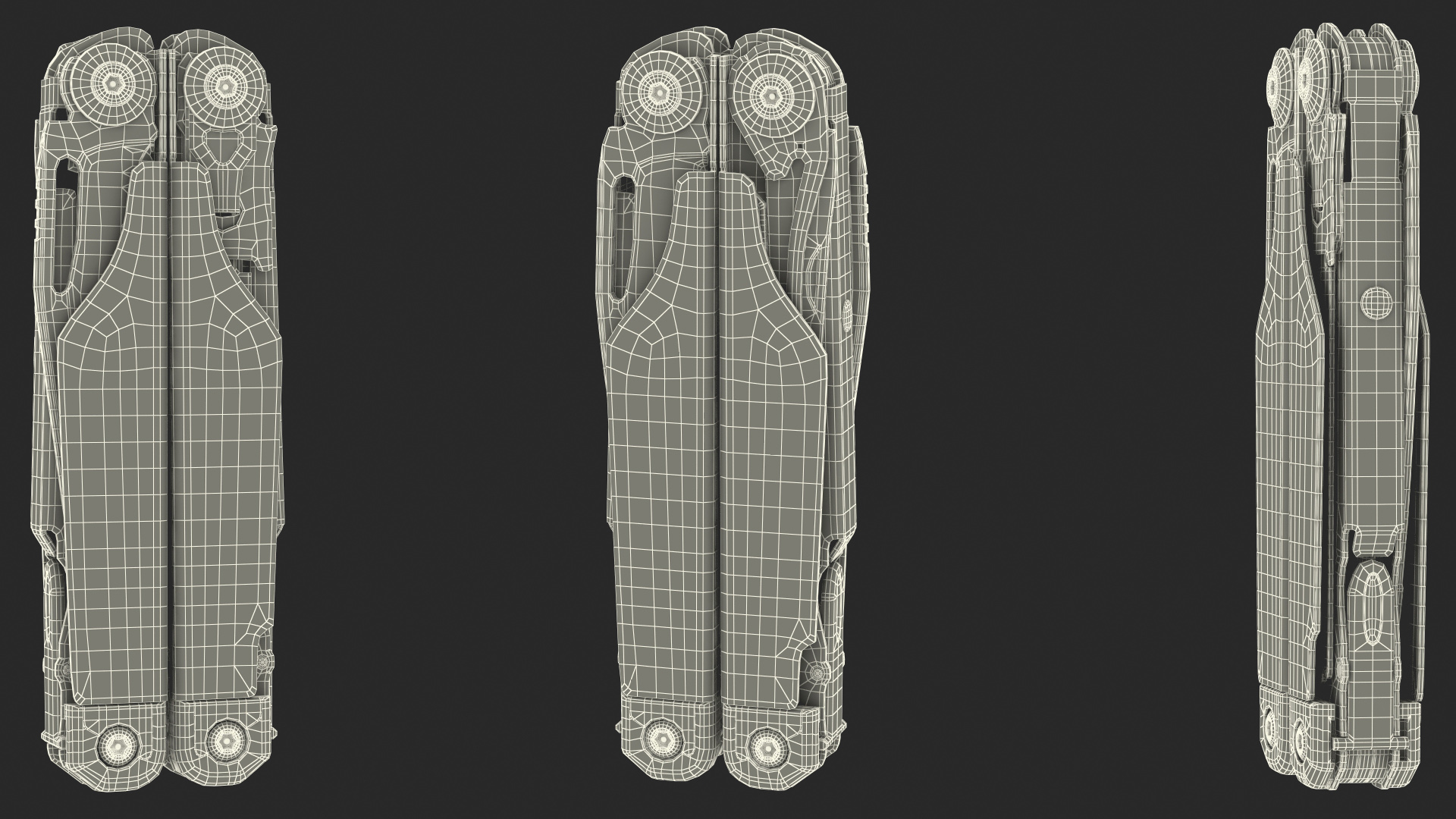 3D Multitool Silver Rigged model